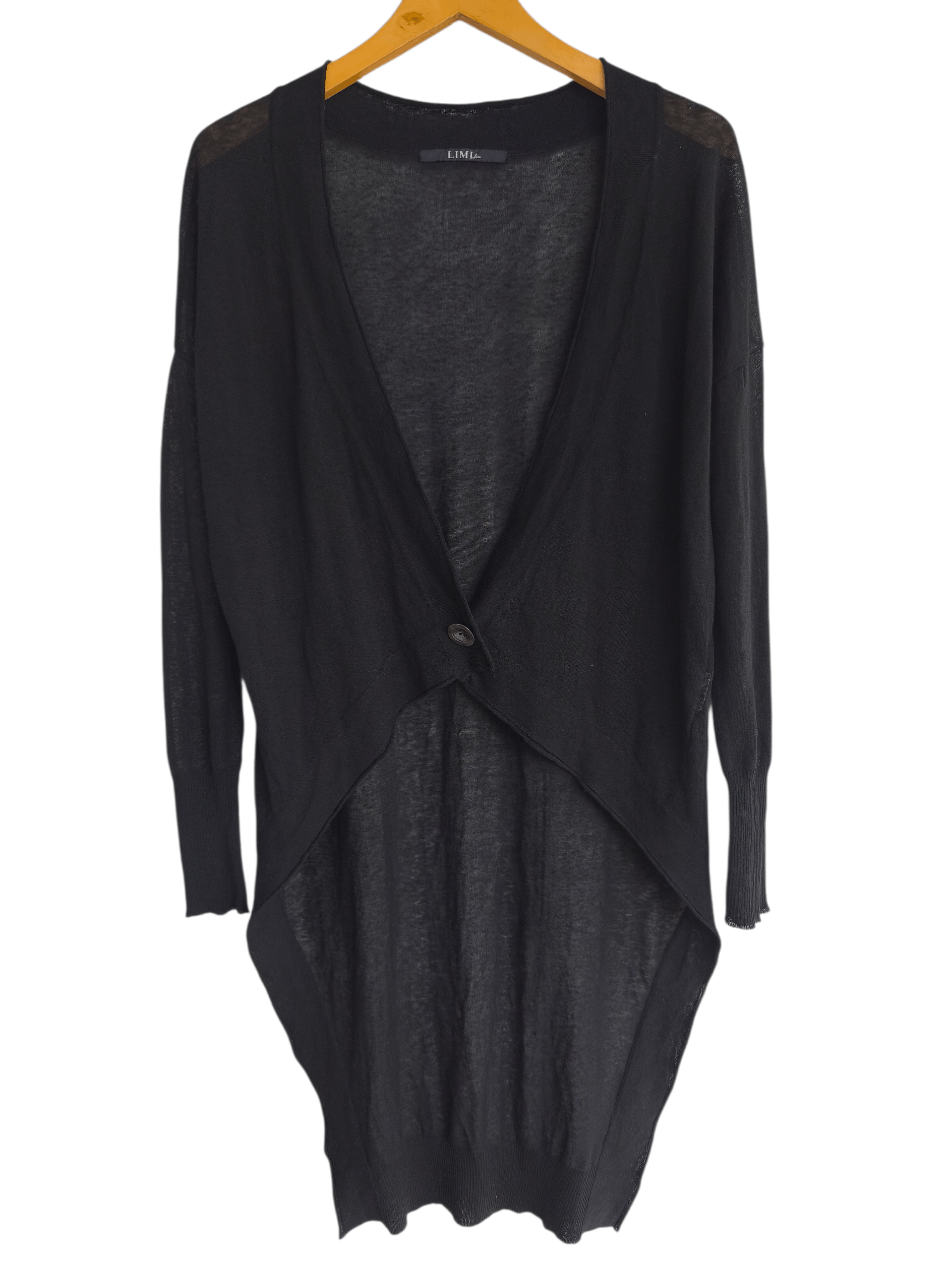 Yohji Yamamoto Yohji Yamamoto Limi feu Long cardigan single button Size L / US 10 / IT 46 - 1 Thumbnail