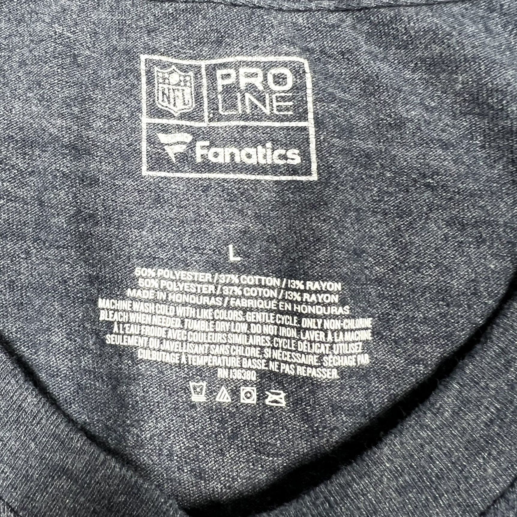 Vintage Fanatics NFL Chicago Bears Women's Large V-Neck T-Shirt Heather Navy Patriotic Football Sports Size L / US 10 / IT 46 - 7 Thumbnail