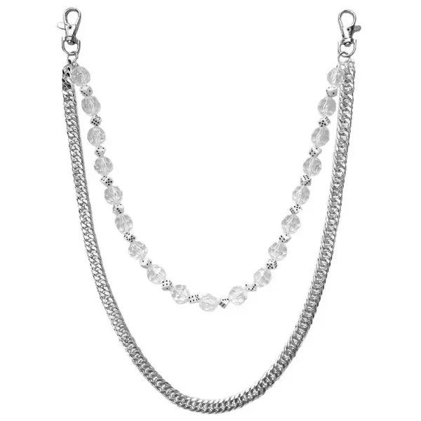 Jewelry Double layer Dice Wallet Chain, Pants Chain Size ONE SIZE - 5 Thumbnail