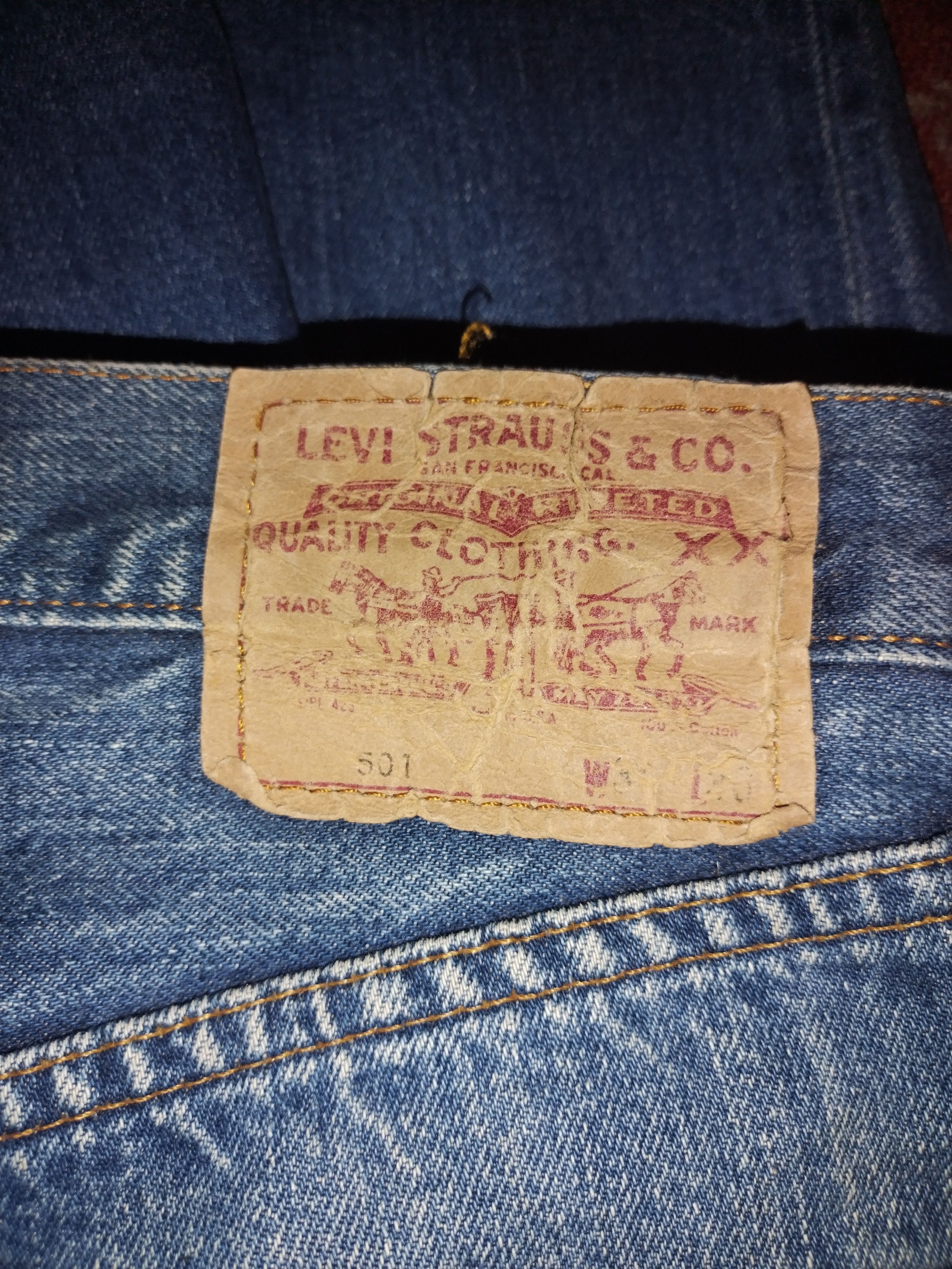 Levi's Vintage Jeans Levis Distressed 90s Cloth head Size US 34 / EU 50 - 4 Thumbnail