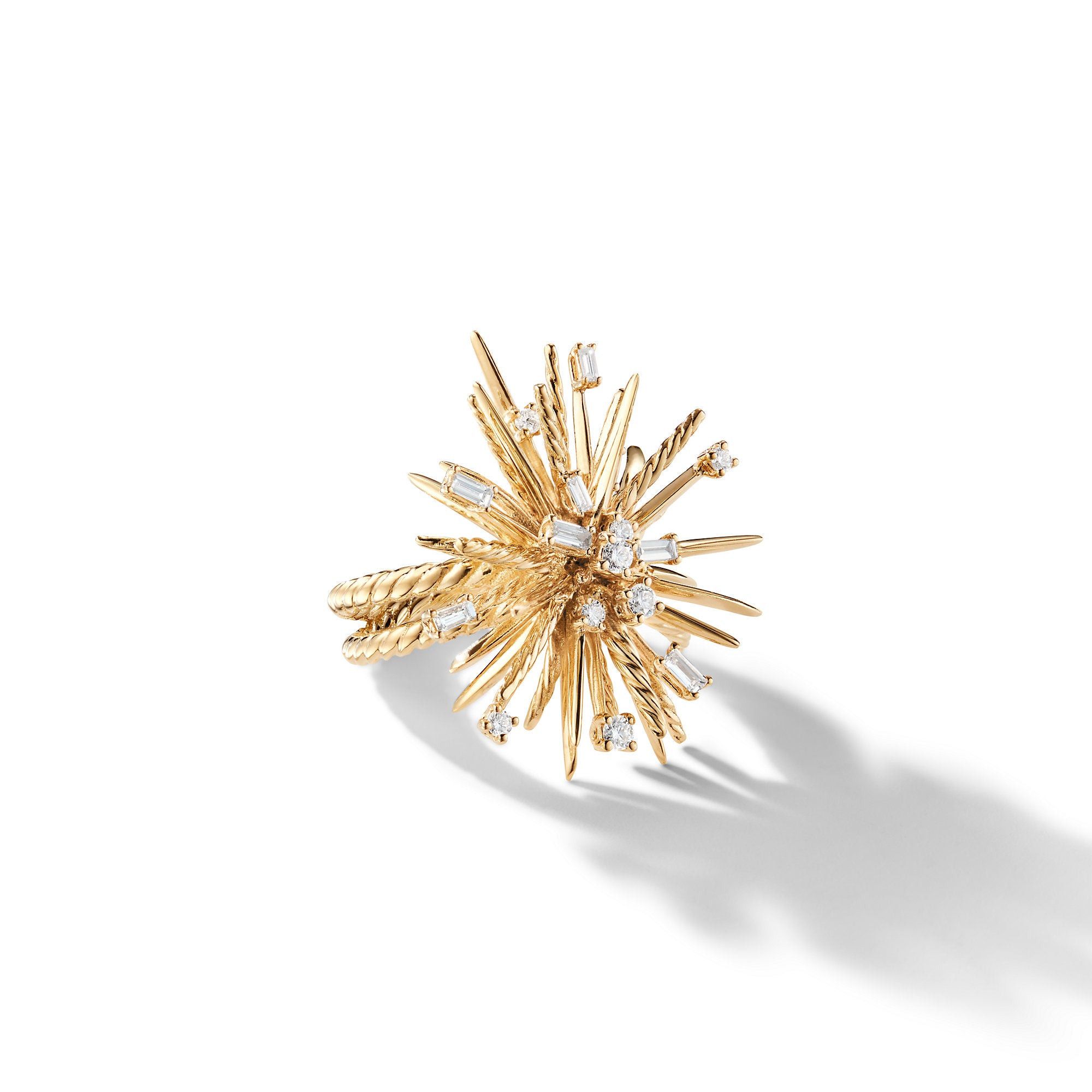 o1s1wg111025 R12963D /Size 6 /Supernova Ring in Golden