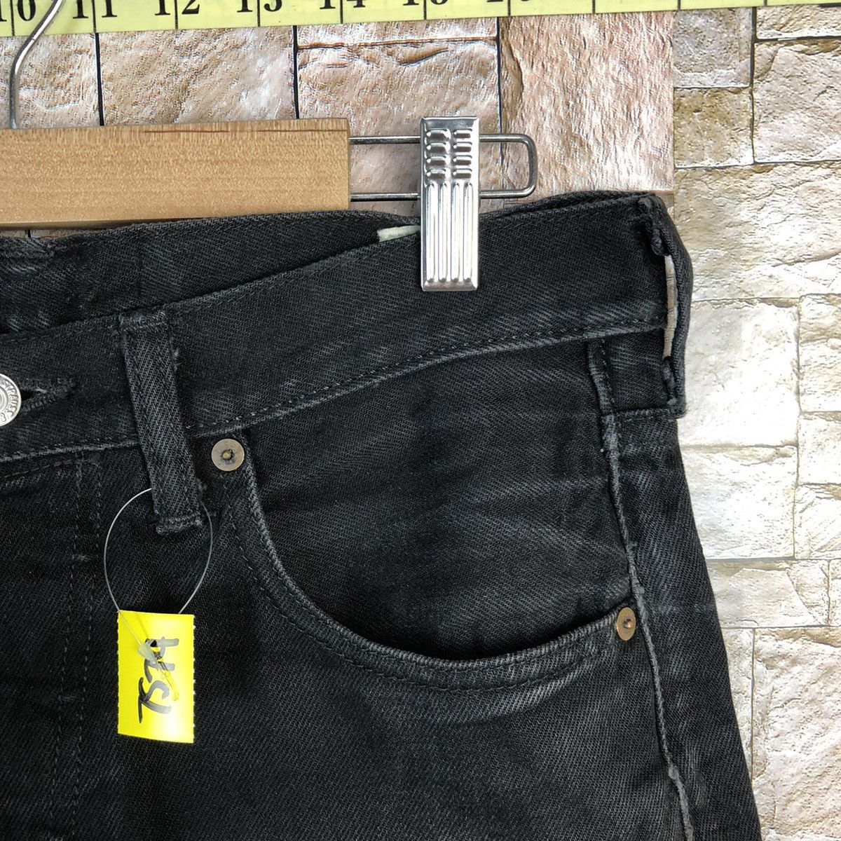 Levi's Levis super Black Denim ripped Pants #7574 Size US 29 - 9 Thumbnail