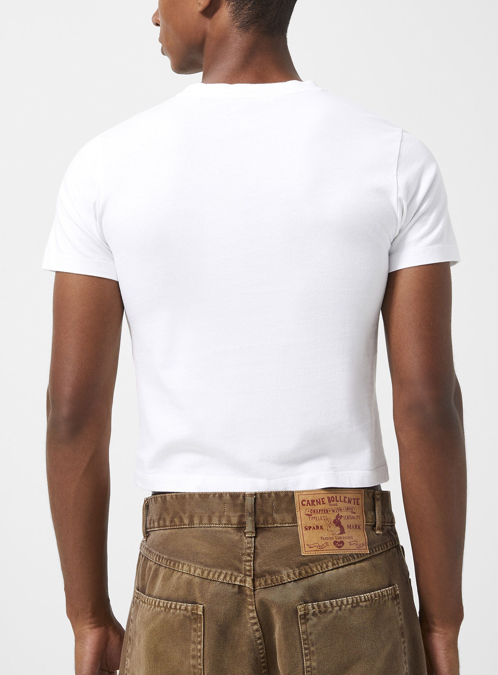 Carne Bollente BNWT AW25 CARNE BLOOENTE x SIMONS PRINT CROPPED TSHIRT XL Size US XL / EU 56 / 4 - 11 Thumbnail