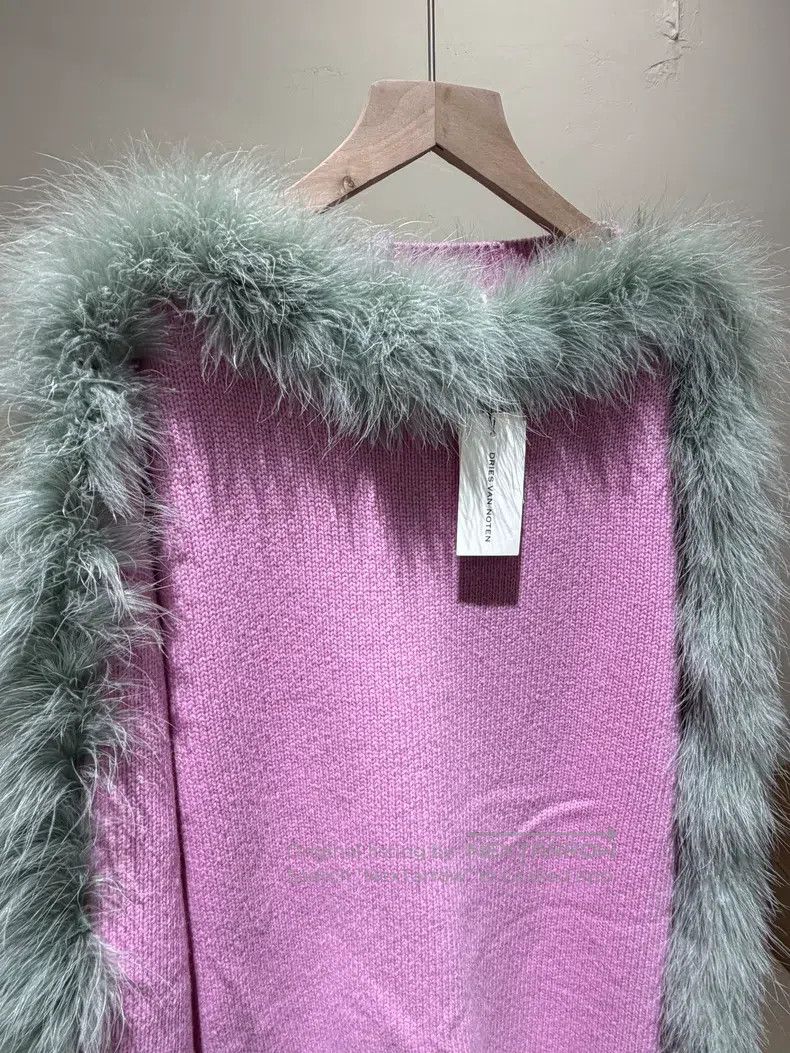 Dries Van Noten Dries Van Noten Purple Fuzzy Cape Sweater Size XS / US 0-2 / IT 36-38 - 2 Thumbnail