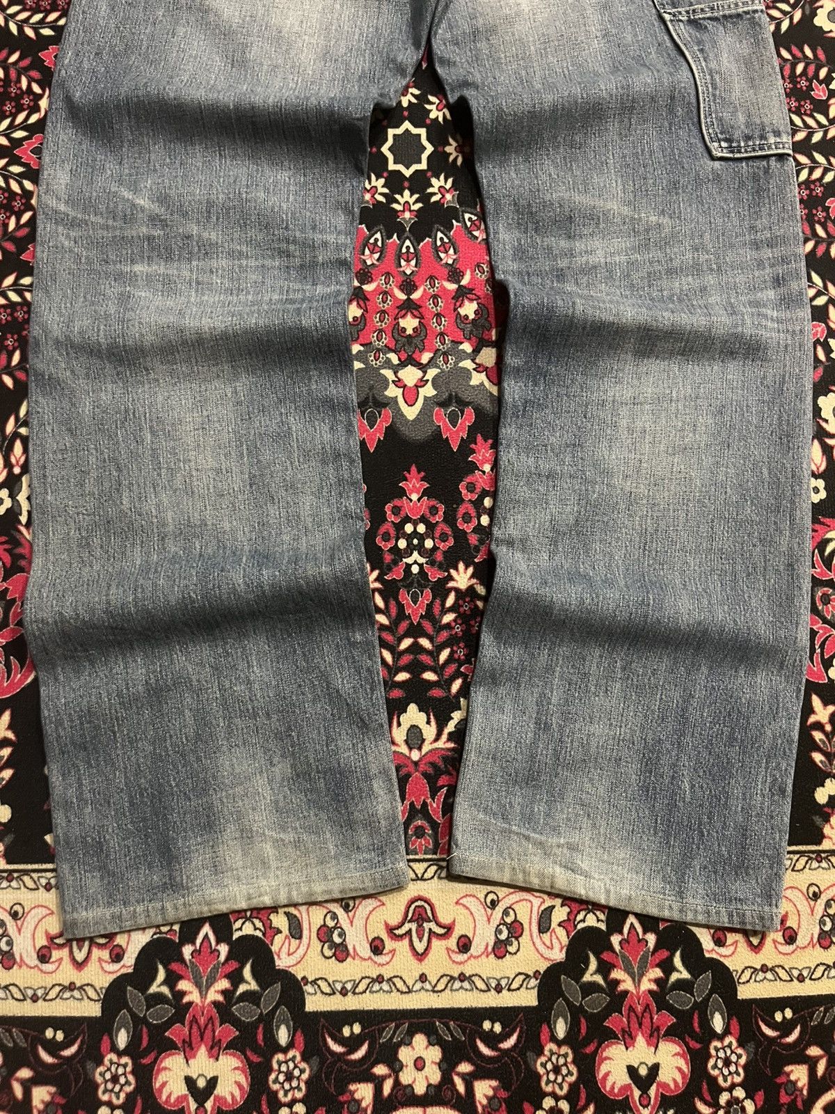 Oshkosh ⚡️Vintage⚡️Oshkosh Carpenter Distressed Blue Washed Jeans Size US 31 - 10 Thumbnail