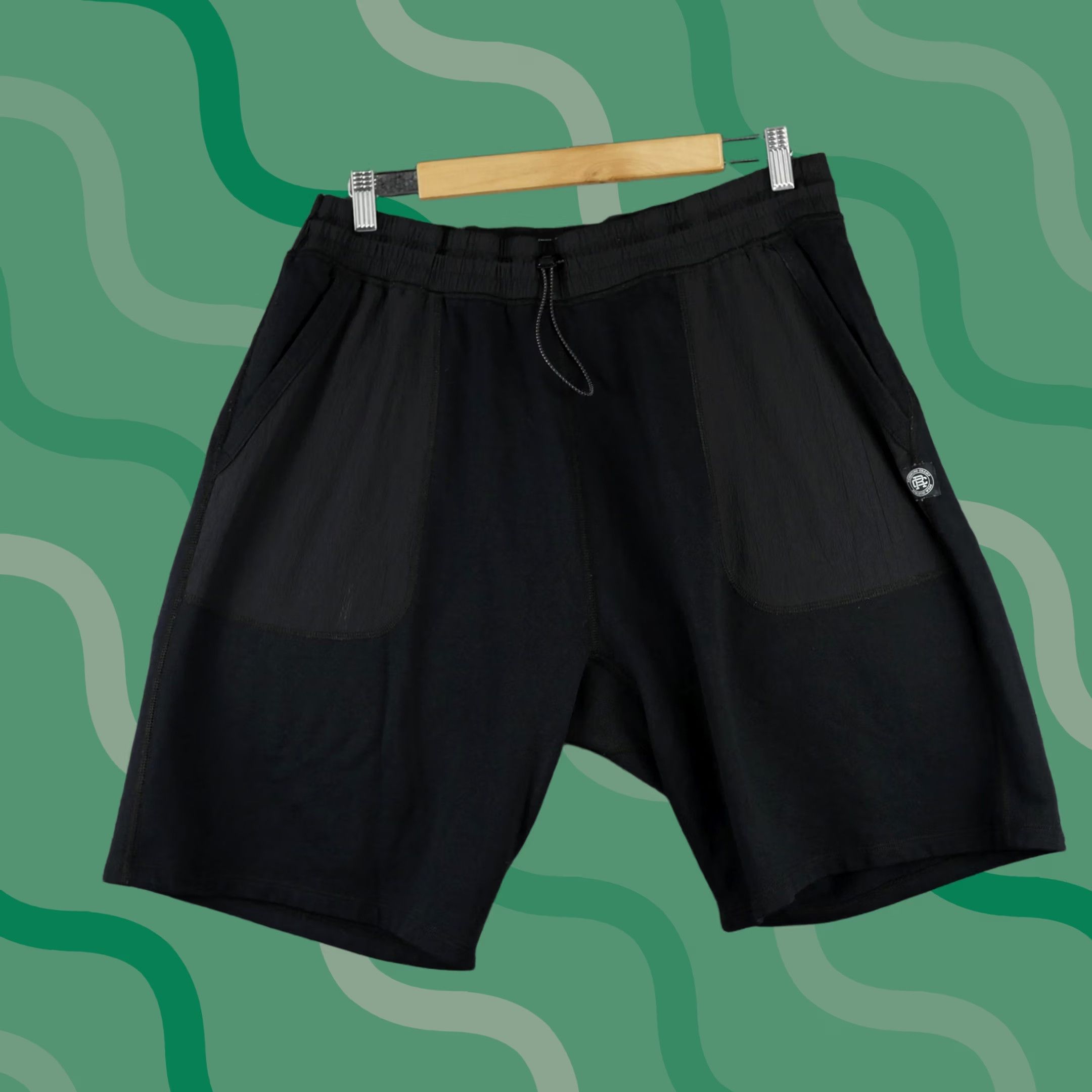 Reigning Champ Reigning Champ Sweat Shorts Mens XL Black French Terry Nylon Pockets Athletic Size US 36 / EU 52 - 1 Thumbnail
