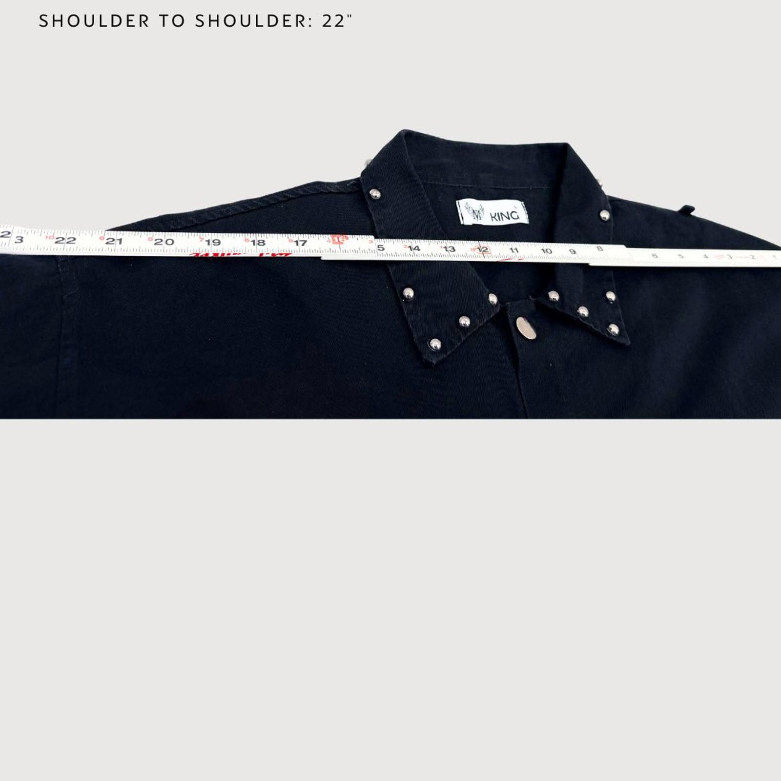Other M. King Studded Patch Button Down Shirt Punk Streetwear L Size US L / EU 52-54 / 3 - 7 Thumbnail