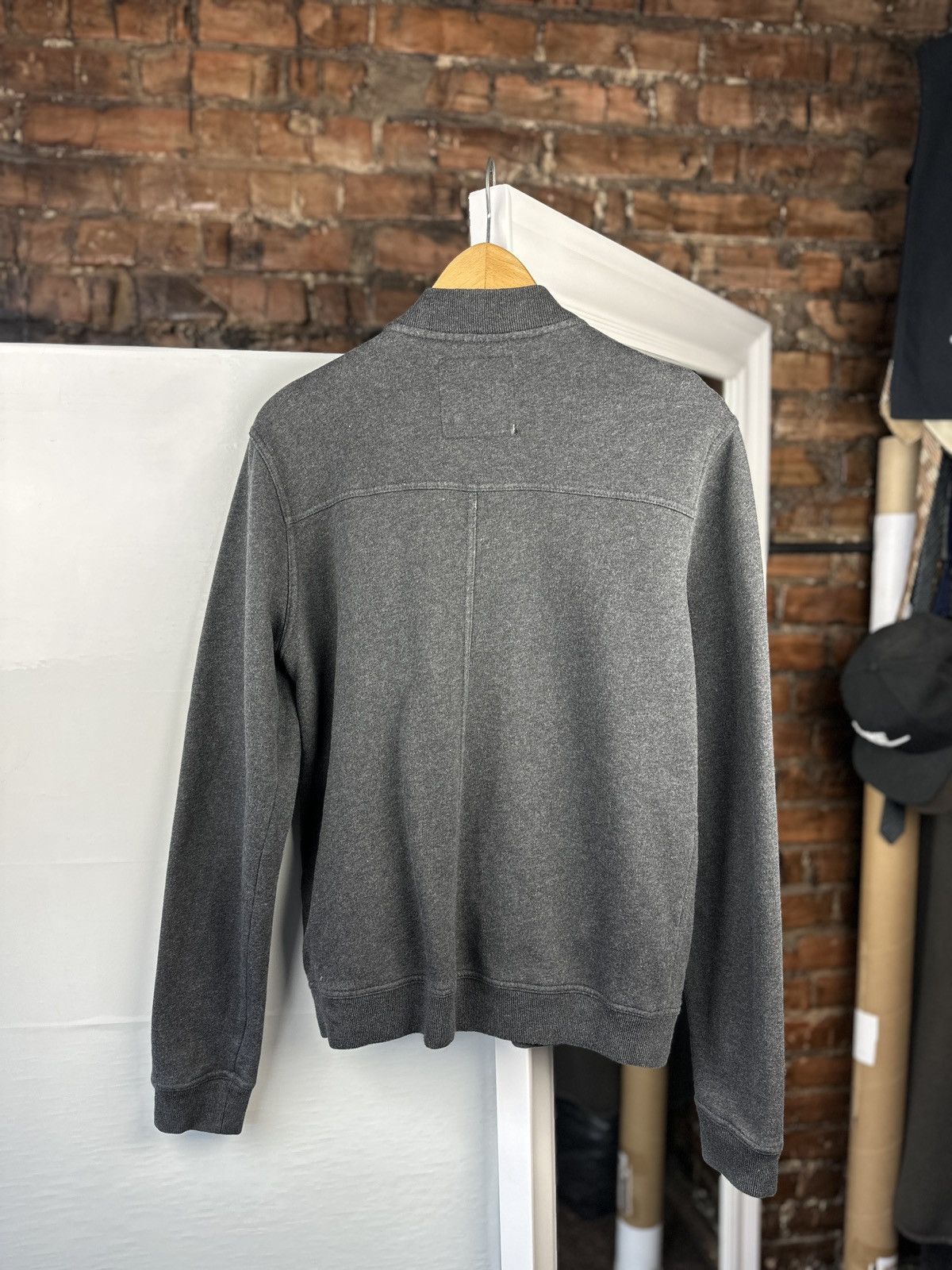 Allsaints Mens Oldsen Bomber Allsaints Full Zip Gray Size: S Size US S / EU 44-46 / 1 - 3 Thumbnail