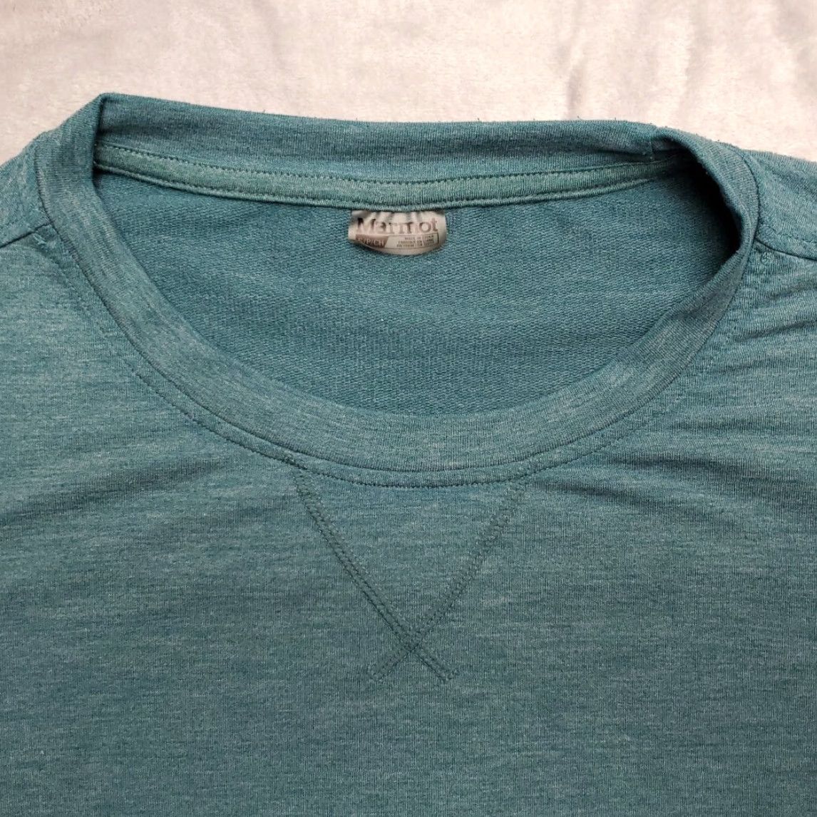 Marmot VINTAGE Marmot Crewneck Womens S Green Pullover Long Sleeve Performance Kangaroo Top Size S / US 4 / IT 40 - 2 Thumbnail