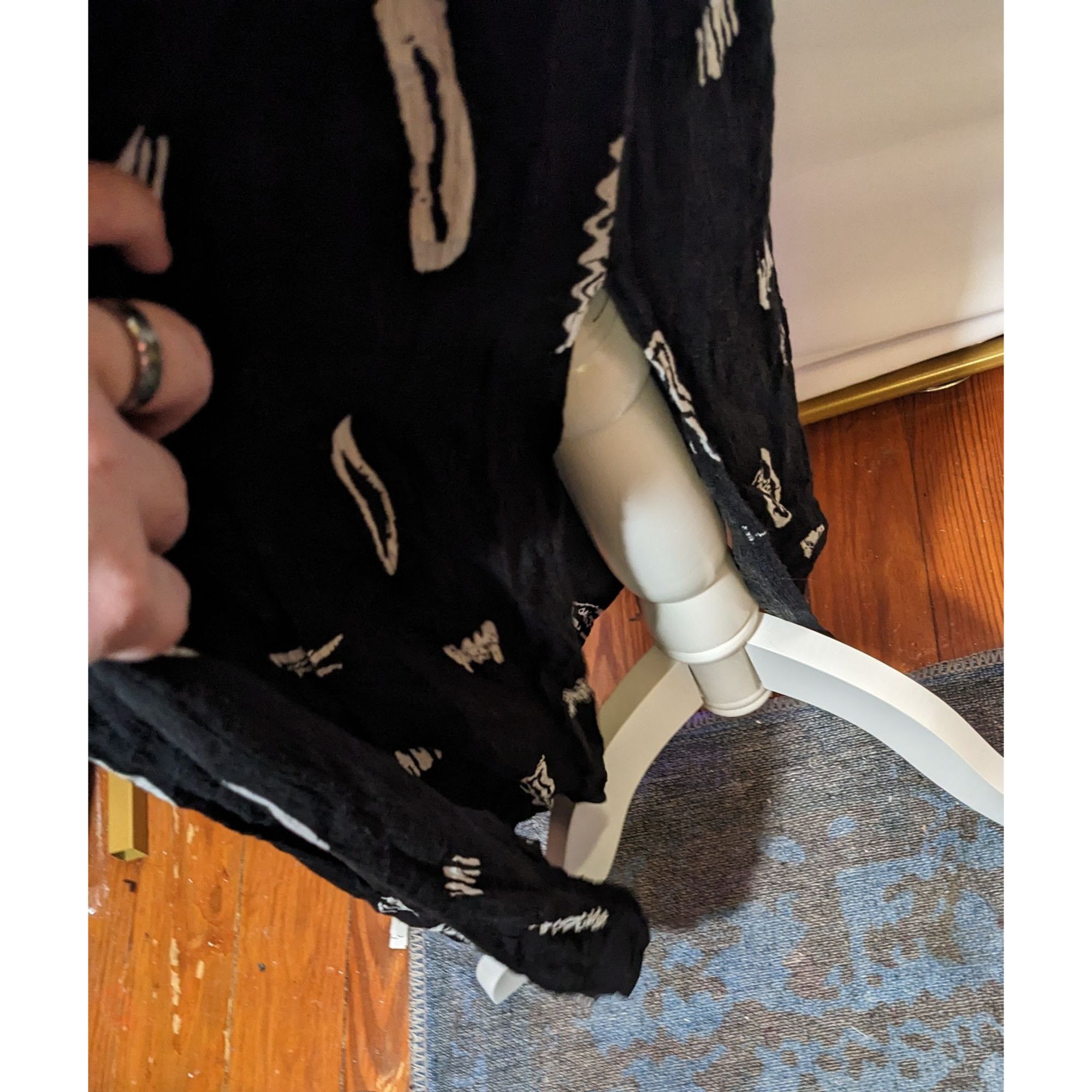 Other Vintage Kathie Lee Collection Black And White Maxi Skirt Size 30" / US 8 / IT 44 - 6 Thumbnail