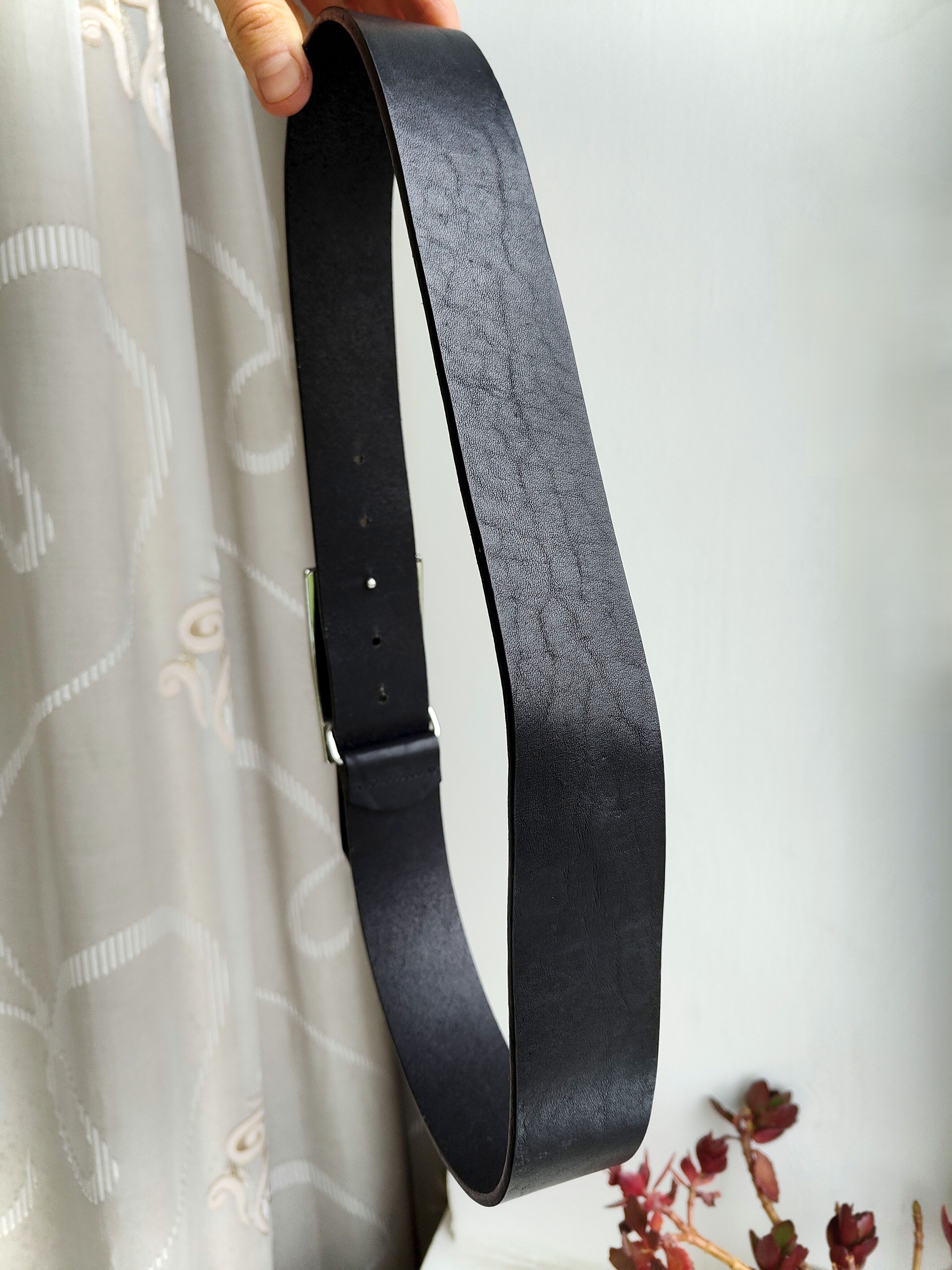 Tiger of Sweden Tiger of Sweden Leather Belt Vintage Massive Leather Belt Size ONE SIZE - 2 Thumbnail