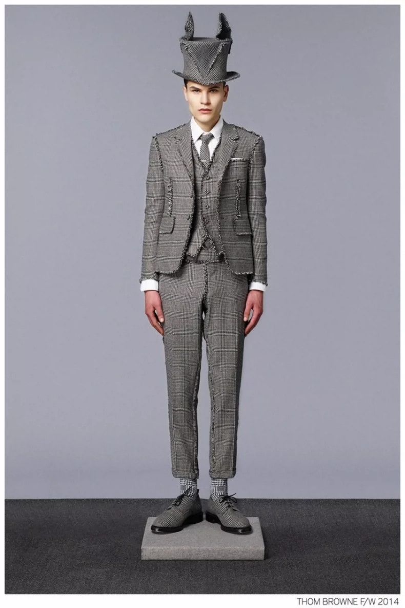 Thom Browne Thom Browne size1 Gray and grey striped woolen jacket suit Size 36S - 3 Thumbnail