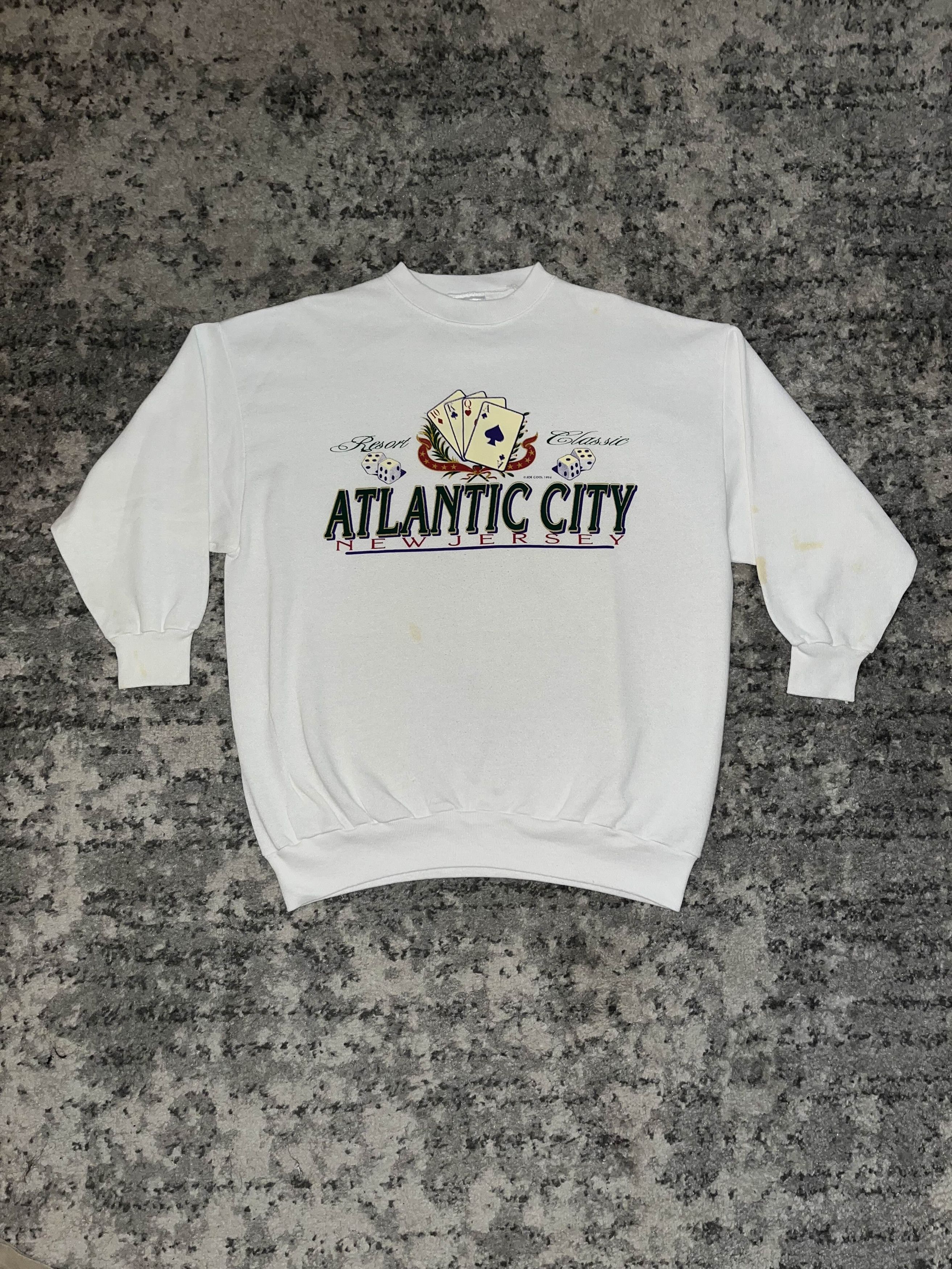 Vintage Vintage 90s Atlantic City Resort Sweatshirt Size US L / EU 52-54 / 3 - 1 Thumbnail