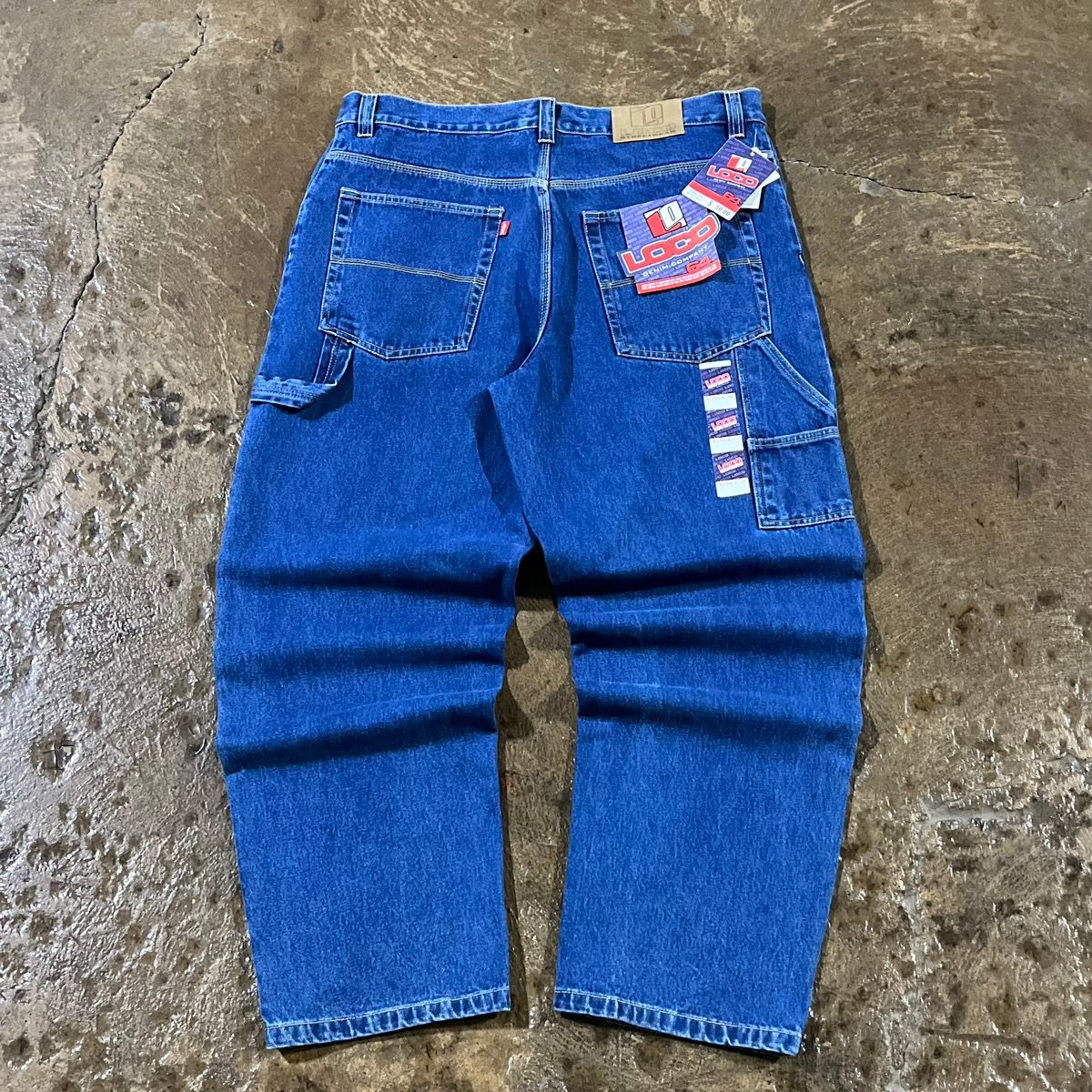 Pre-owned Carhartt X Jnco Crazy Vintage Y2k Loco Baggy Carpenter Jeans Skater Wide Leg In Blue
