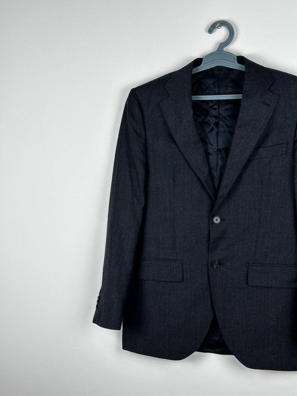 L.B.M. 1911 LBM 1911 Tailored Lana Wool Check Blazer Size 46R - 2 Thumbnail