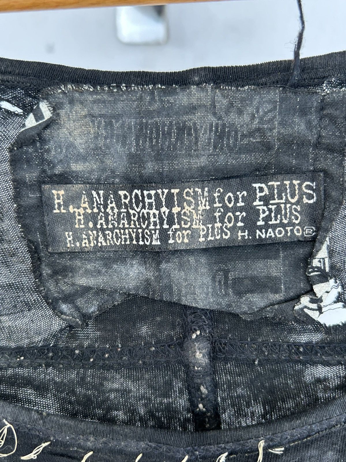 Japanese Brand H.Anarchyism Plus H.Naoto Vintage Punk Tee Black Size US L / EU 52-54 / 3 - 4 Thumbnail