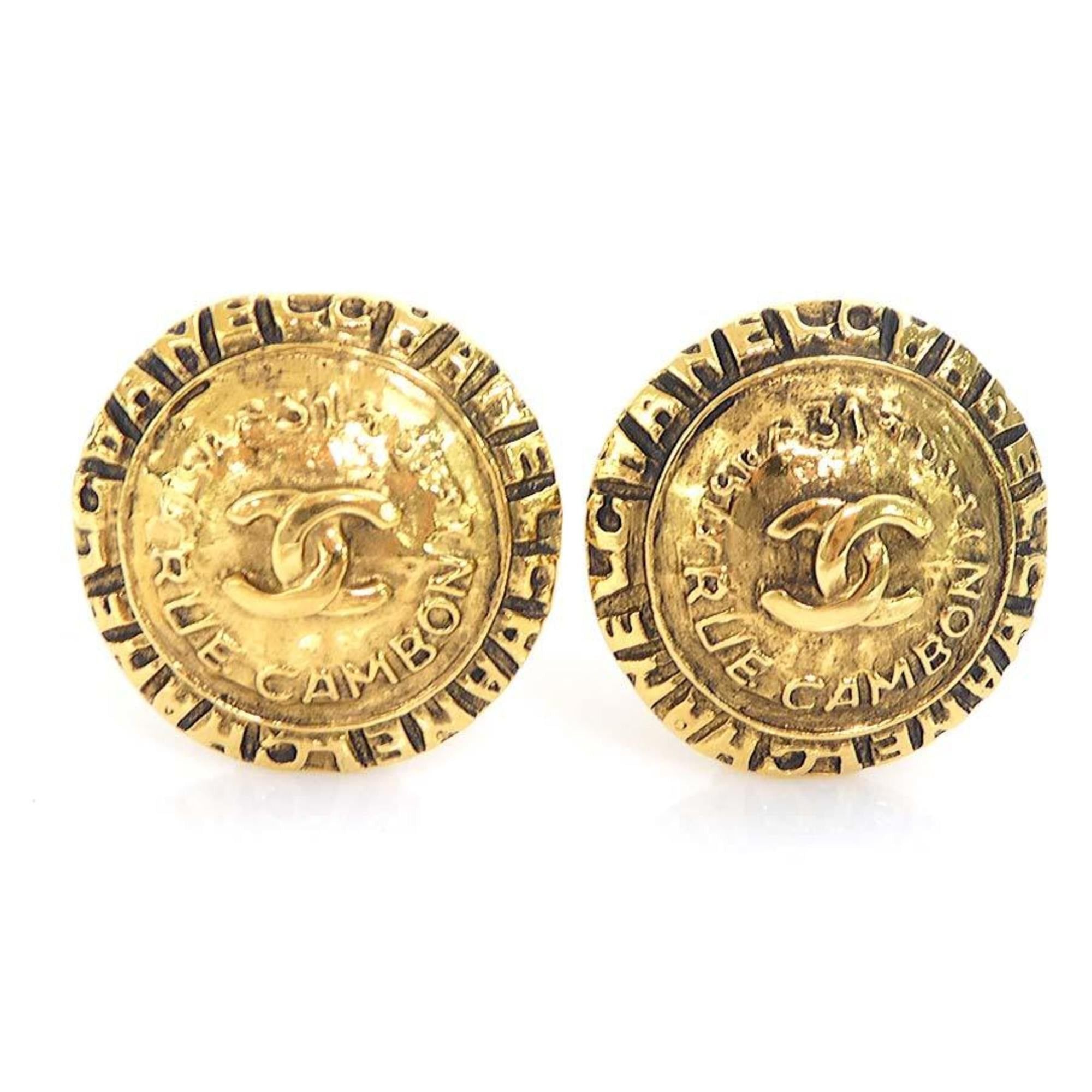 Chanel CHANEL Coco Mark Metal Gold Earrings for Women e61428a Size ONE SIZE - 1 Thumbnail