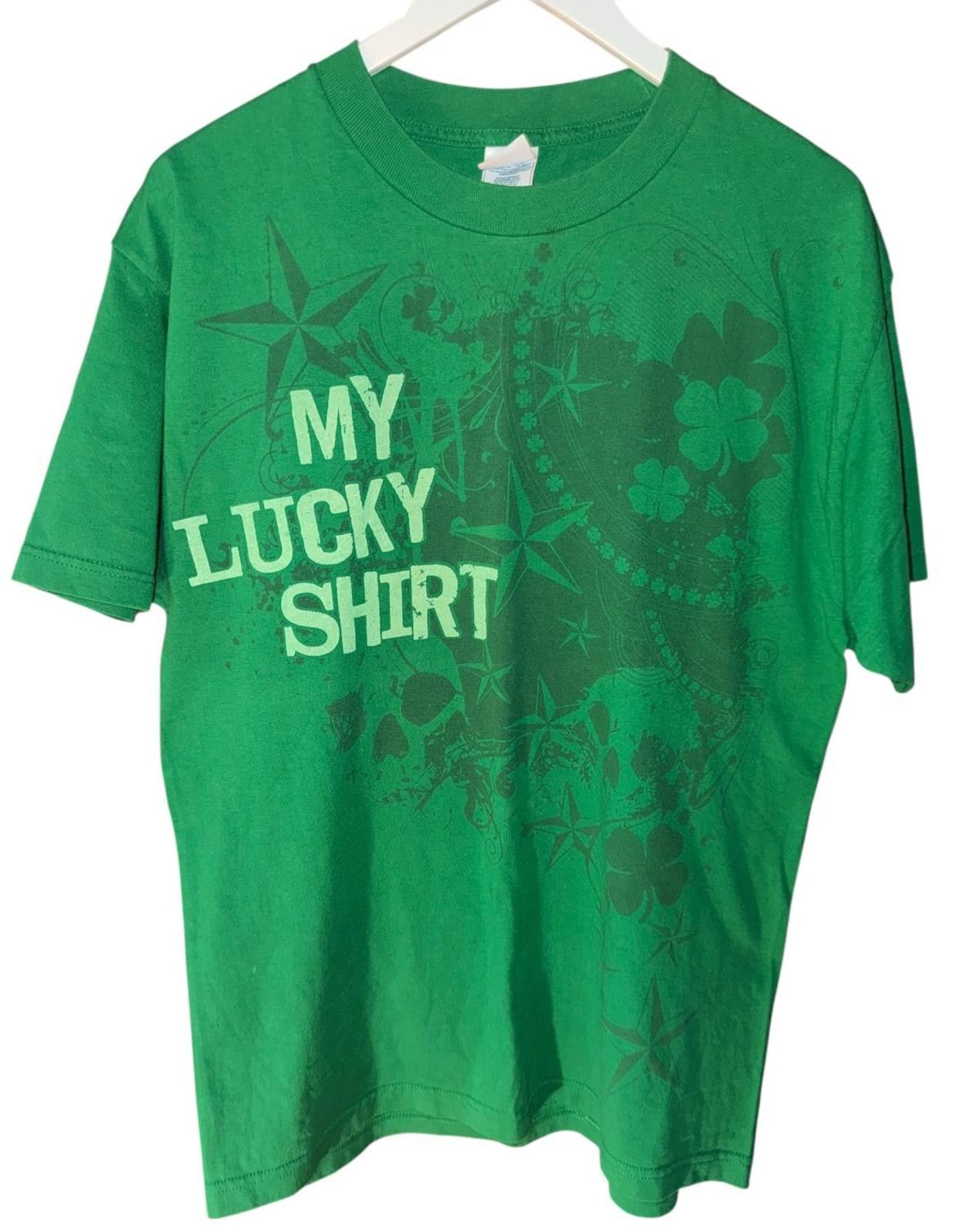 Designer Triple A Irish My Lucky Shirt JNCO Skull Grunge Rare Sz L Size US L / EU 52-54 / 3 - 1 Thumbnail