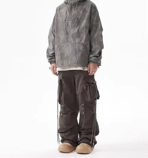 VIBE Vintage Street Large Pocket Frayed Work Outdoor Jeans Size US 32 / EU 48 - 3 Thumbnail