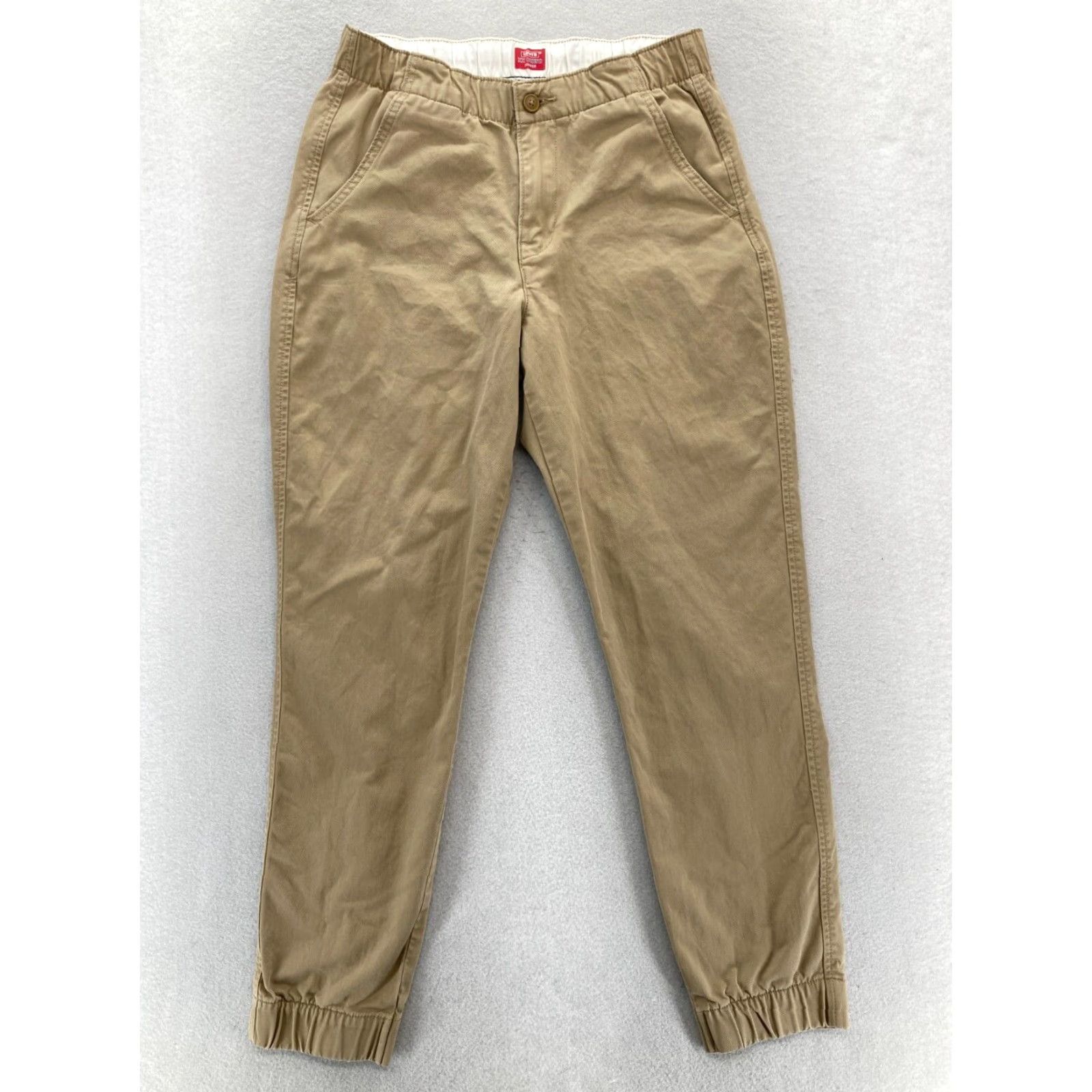 Levi's Levi's XX Chino Jogger Pants Mens Small Khaki Beige Stretch Tapered Drawstring Enhanced for Everyday Wear Size US 29 - 2 Thumbnail
