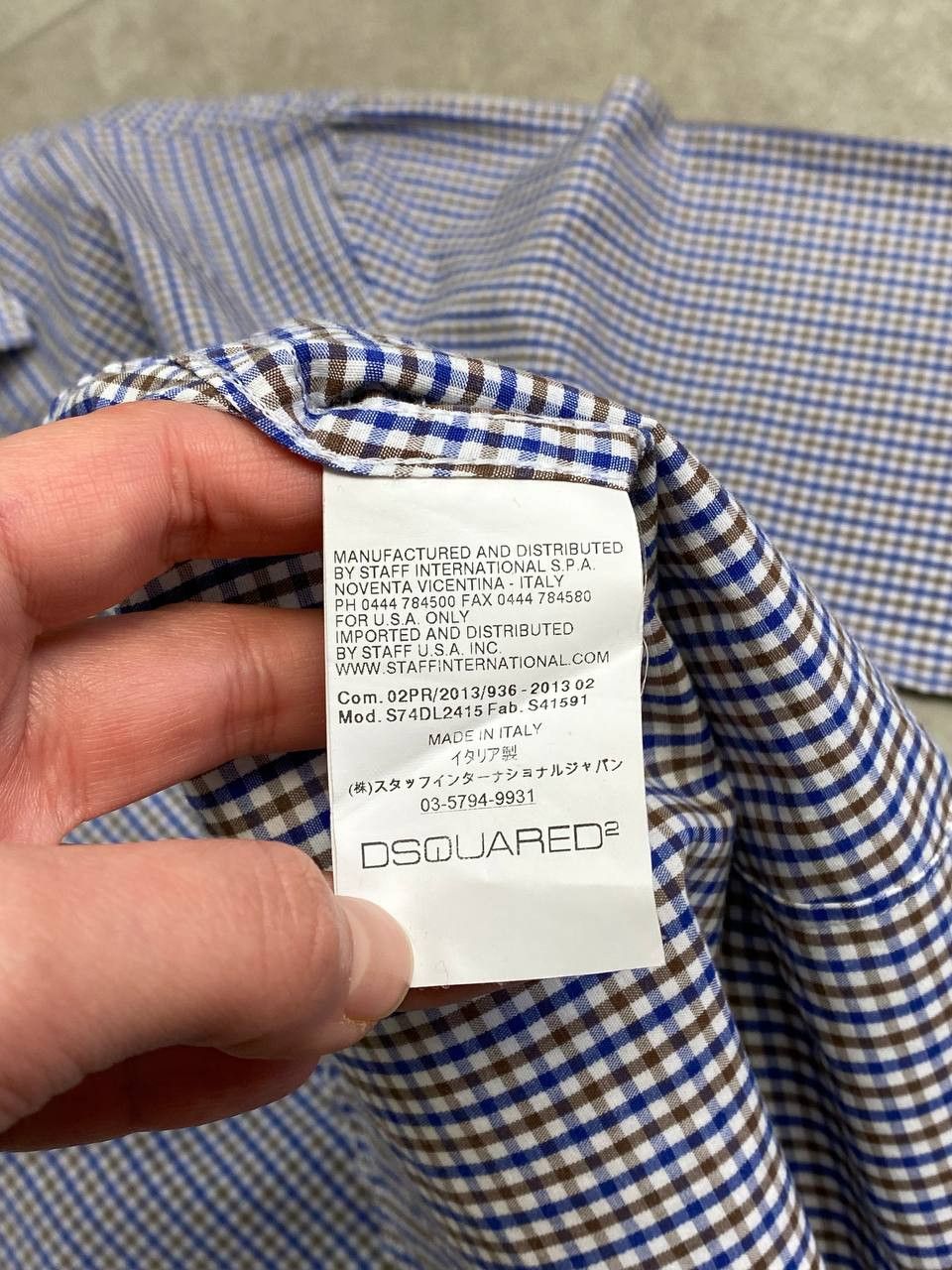 Dsquared2 Vintage Dsquared2 Dean Dan Embroidered Logo Check Shirt Size US S / EU 44-46 / 1 - 12 Thumbnail