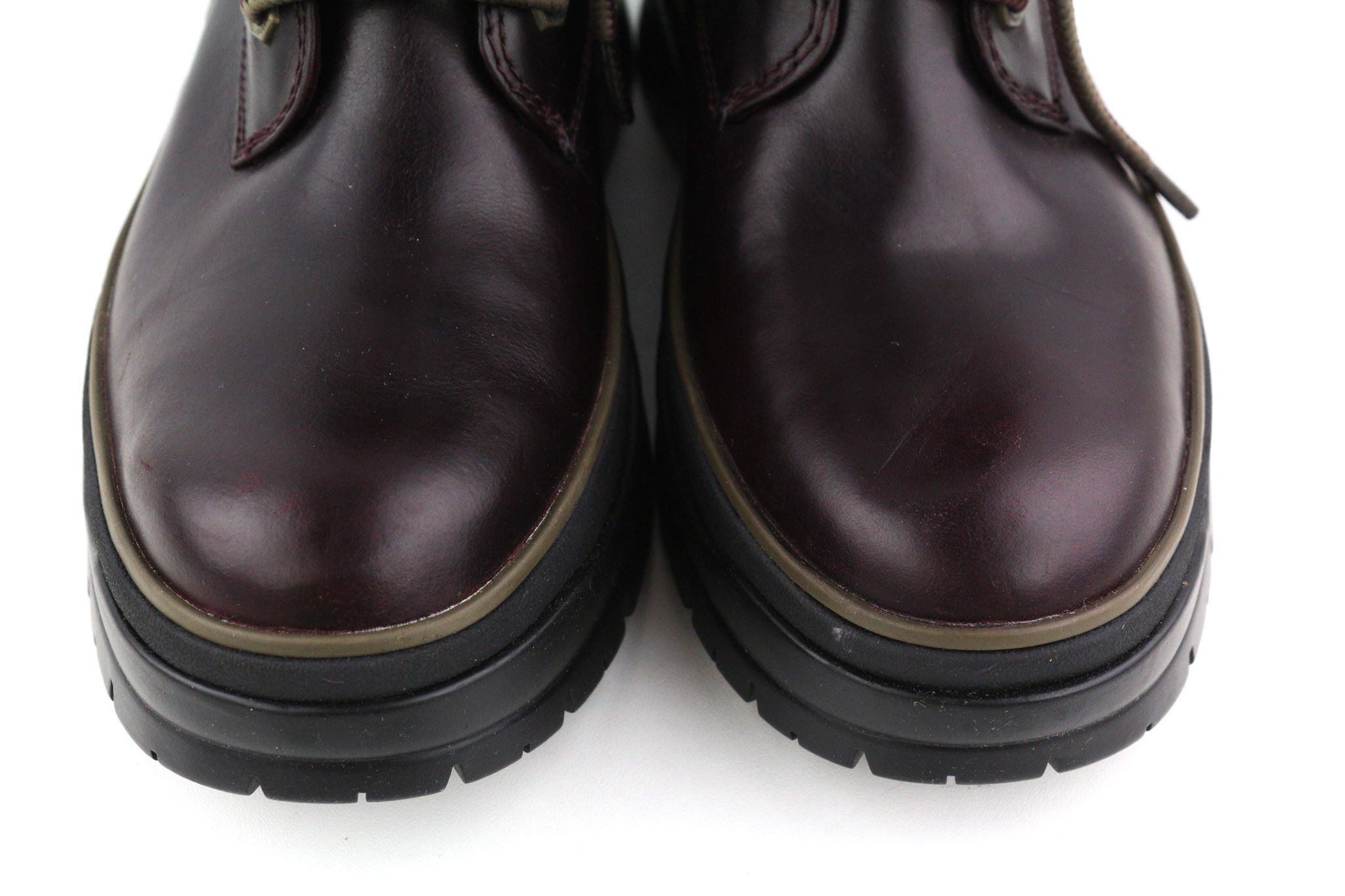 Timberland A2F7G UK7/7.5 Dark Leather Mid Top Lace Shoes 82398 Size US 9.5 / IT 39.5 - 5 Thumbnail