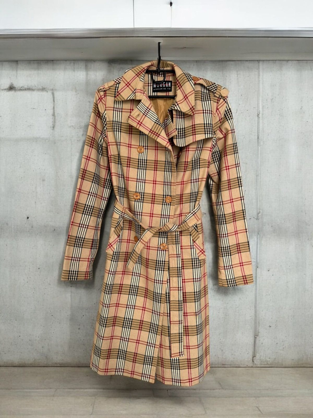 Hysteric Glamour × Vintage Morgan de Toi Vintage Retro Check Trench Coat Size M / US 6-8 / IT 42-44 - 1 Thumbnail
