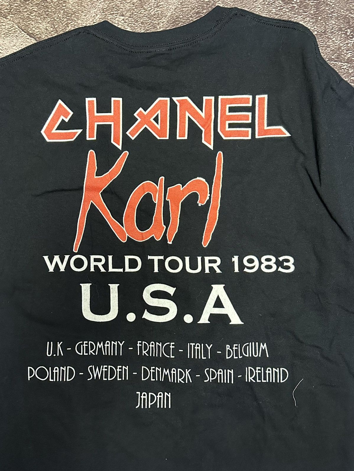 Karl Lagerfeld Chanel Karl Lagerfeld 1998 Iron Maiden World Tour T-shirt Size US XL / EU 56 / 4 - 3 Thumbnail