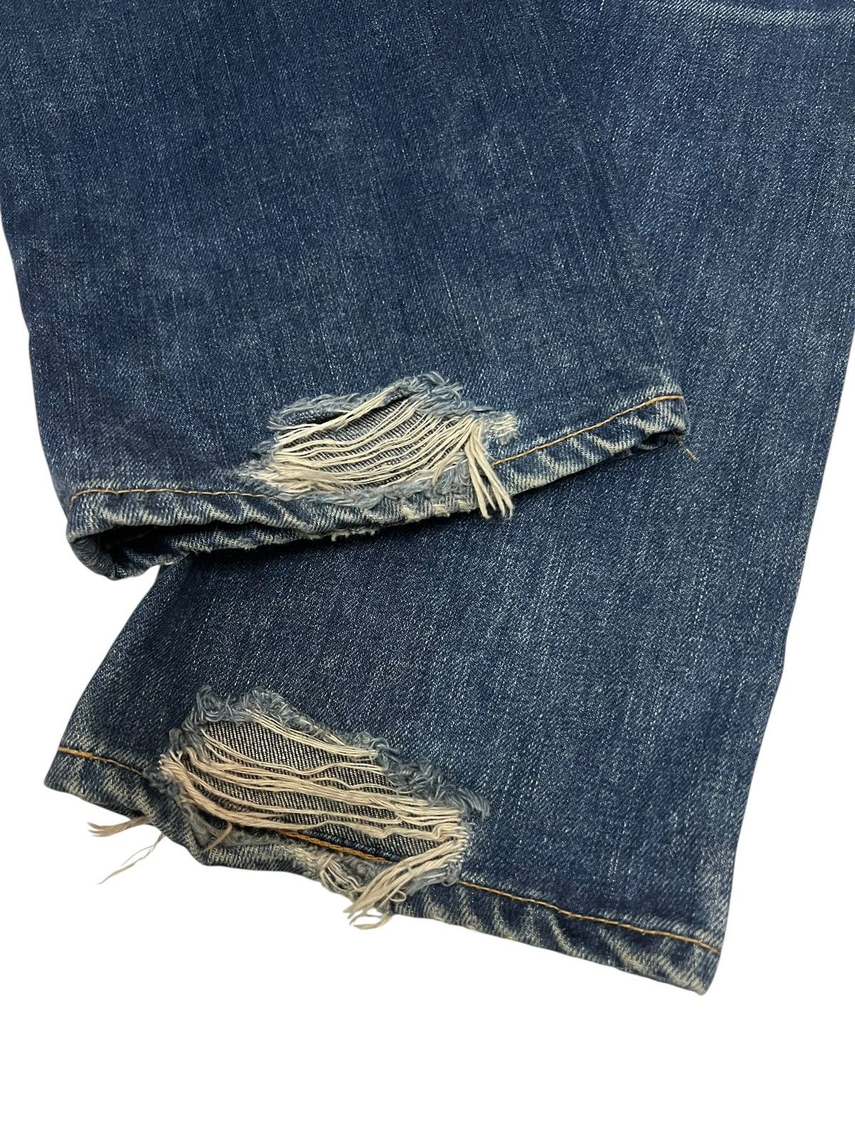 Issey Miyake VINTAGE SUNAOKUWAHARA SELVEDGE DISTRESSED ISSEY MIYAKE JEAN Size US 31 - 9 Thumbnail