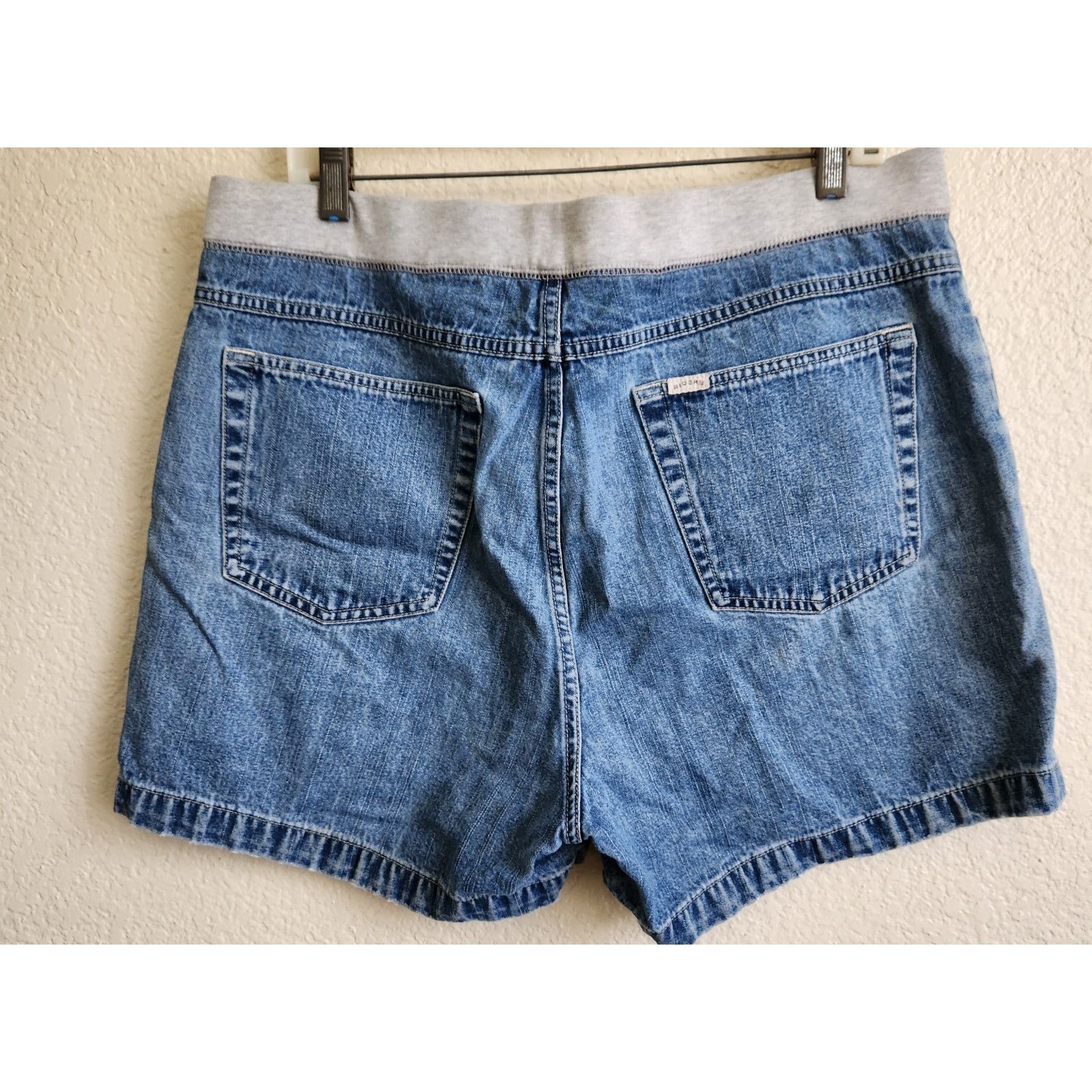 Other Riders Blue Denim Elastic Drawstring Waist 16W Lightweight Size 36" / US 14 / IT 50 - 2 Thumbnail
