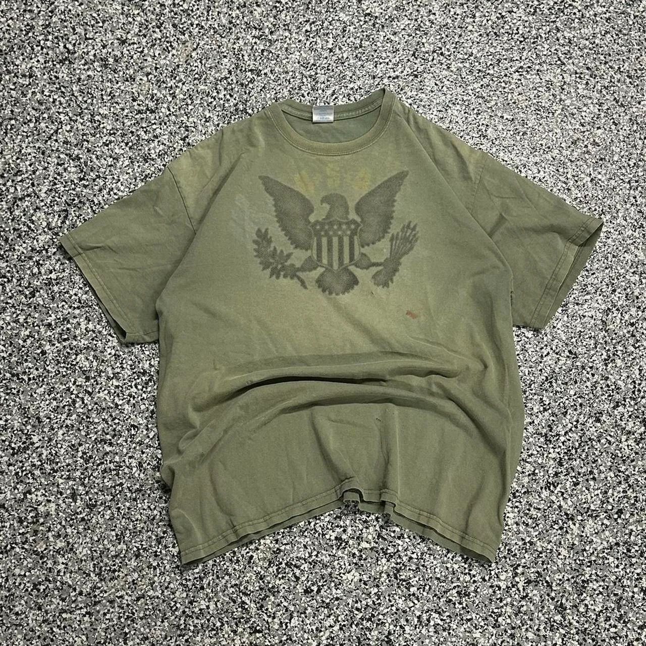 Gildan Vintage faded USA army tee Size US XL / EU 56 / 4 - 2 Thumbnail