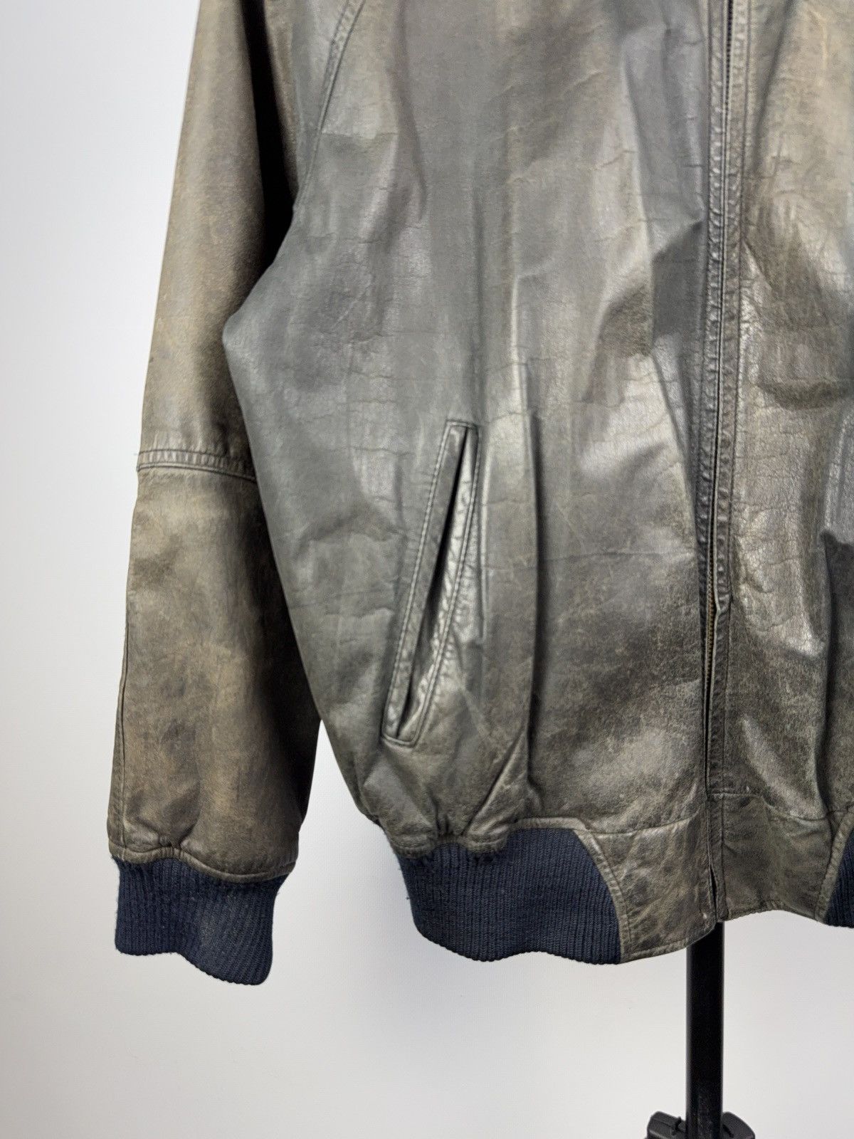 Other Vintage 90s Picdor Club Air Force Leather Bomber Jacket Size US S / EU 44-46 / 1 - 4 Thumbnail
