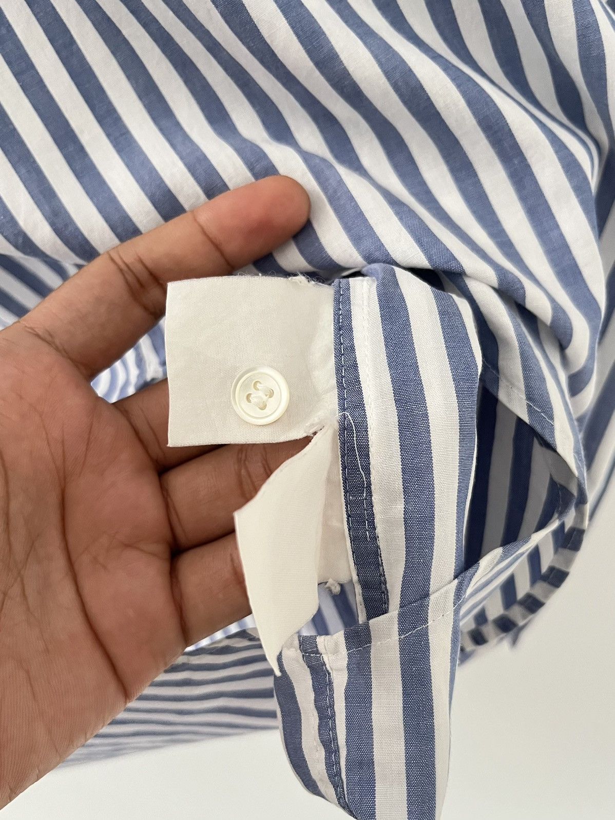 Yohji Yamamoto Yohji Yamamoto INED Striped Baggy Shirt Size US M / EU 48-50 / 2 - 6 Thumbnail