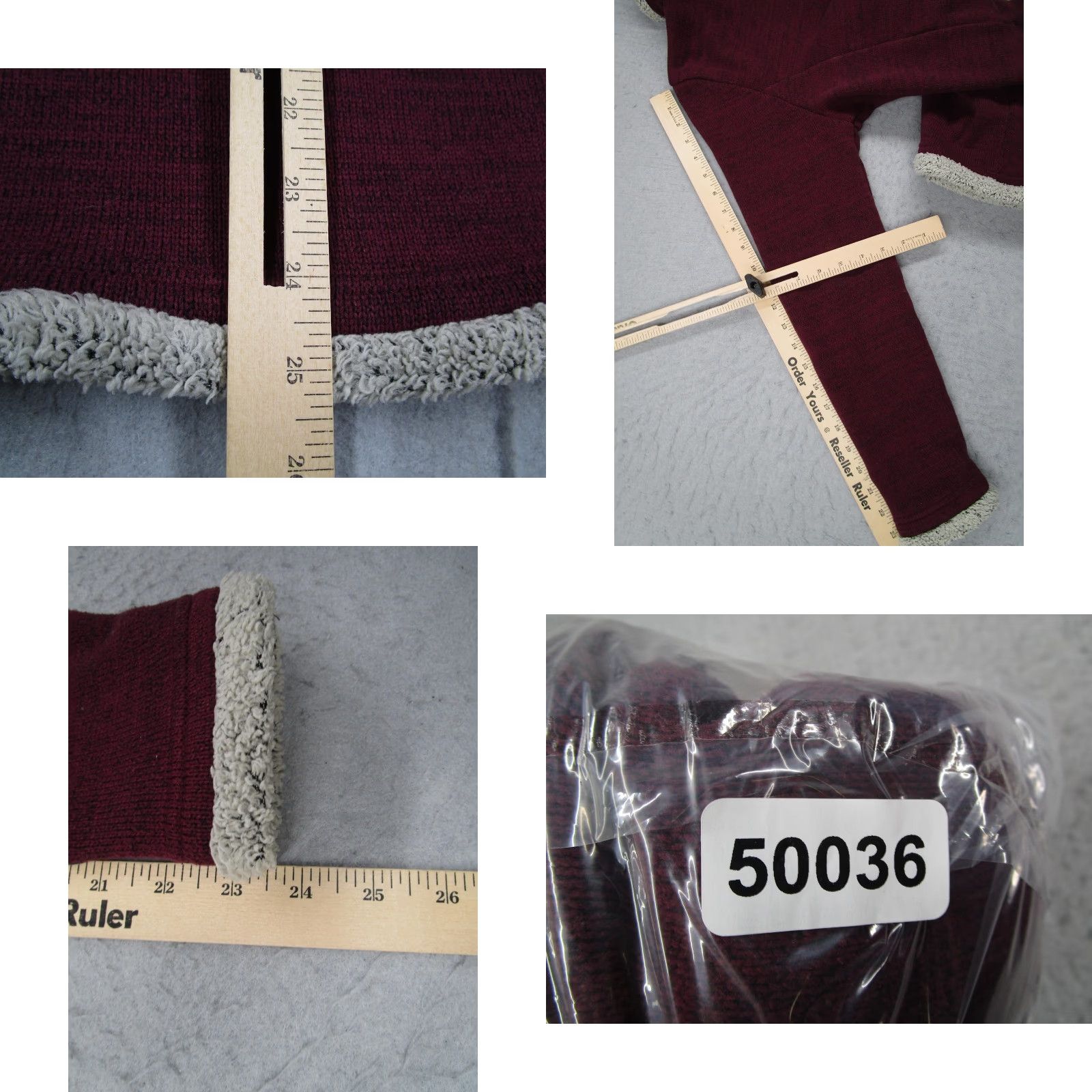 Vintage Kuhl Sweater Womens Large Burgundy 1/4 Zip Alfpaca Sherpa Fleece Pullover 4210 Size L / US 10 / IT 46 - 8 Thumbnail