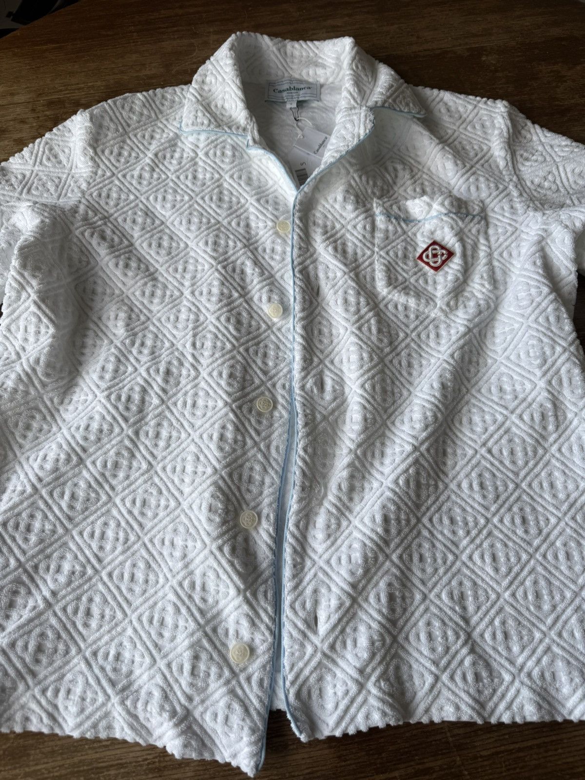 Casablanca Casablanca Monogram Terry Short Sleeve Shirt Size US S / EU 44-46 / 1 - 3 Thumbnail