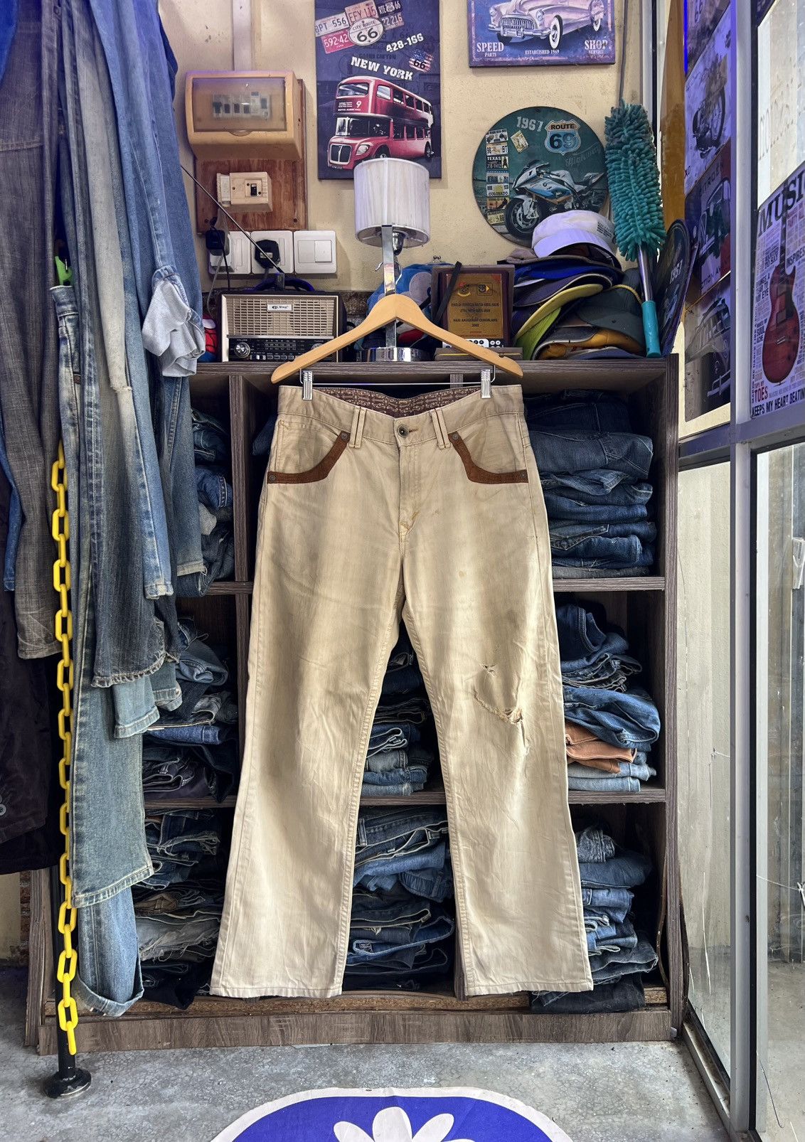 Edwin 🔥Edwin Exclusive Vintage Western Style Distressed Denim Size US 36 / EU 52 - 1 Thumbnail