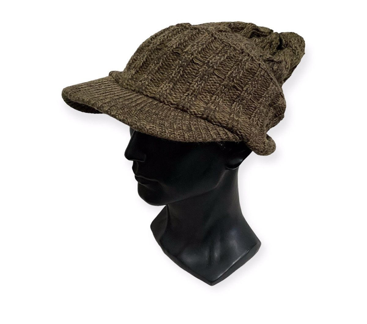 image of Visor Plain Beanie Hat in Brown, Men's