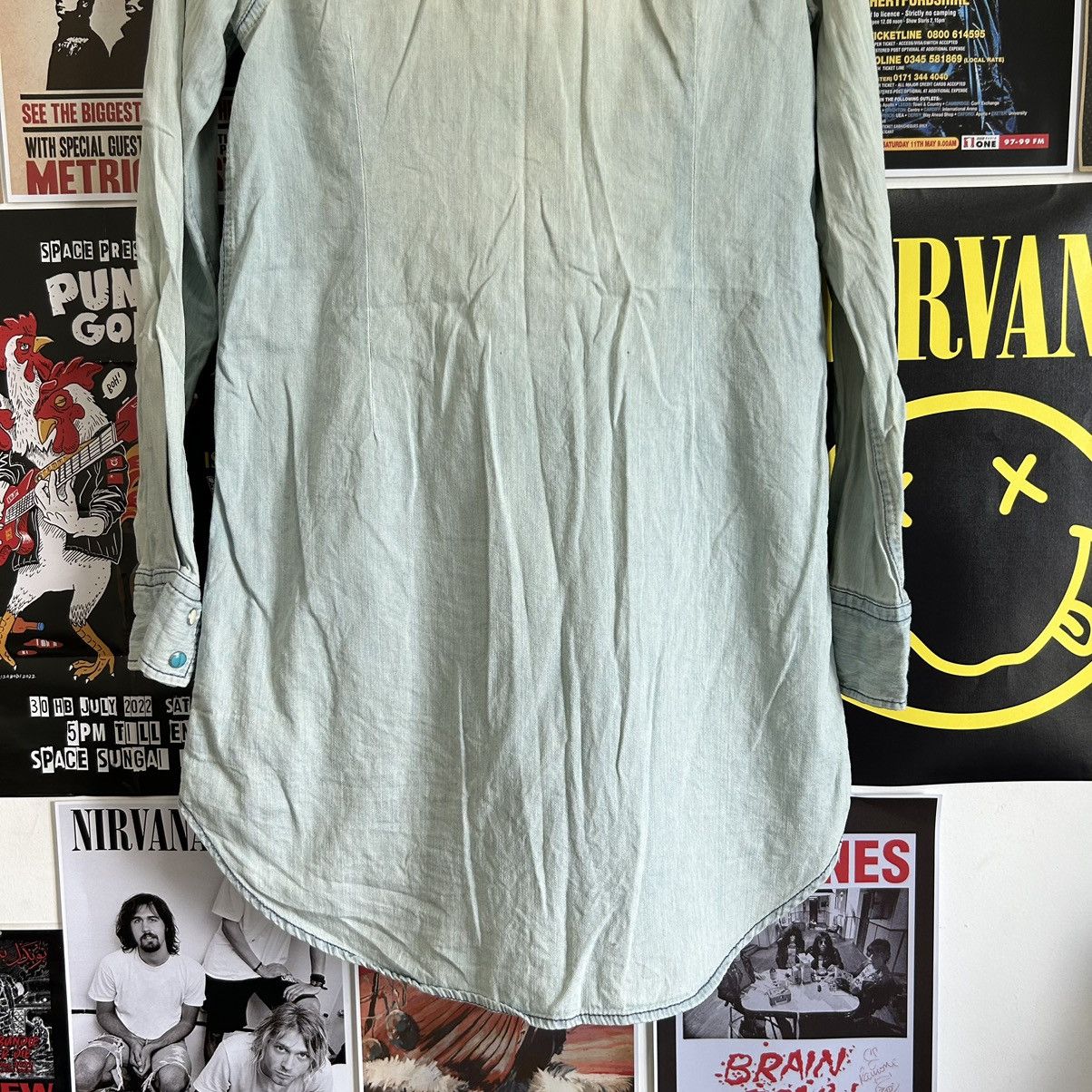 MOUSSY Vintage Revitalization by Moussy Snap Button Denim Shirt Size US S / EU 44-46 / 1 - 8 Thumbnail