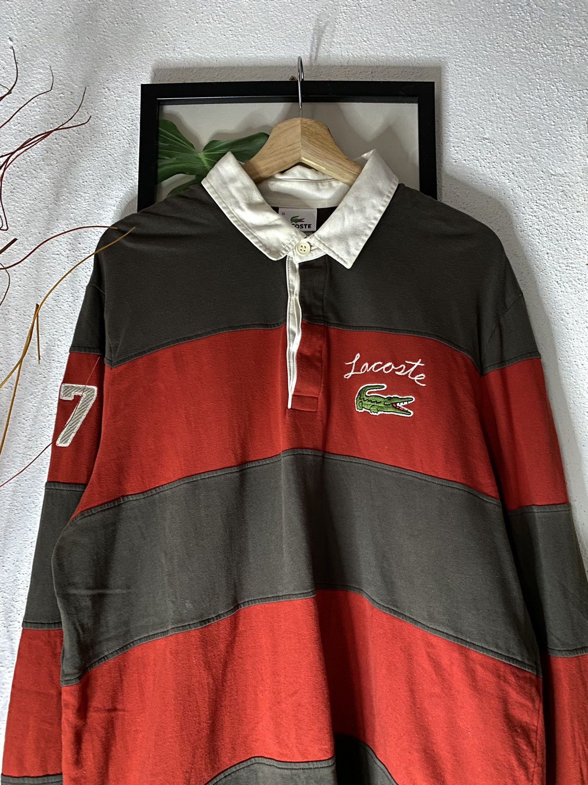 Designer Vintage Lacoste Stripe 27 Size US L / EU 52-54 / 3 - 1 Thumbnail