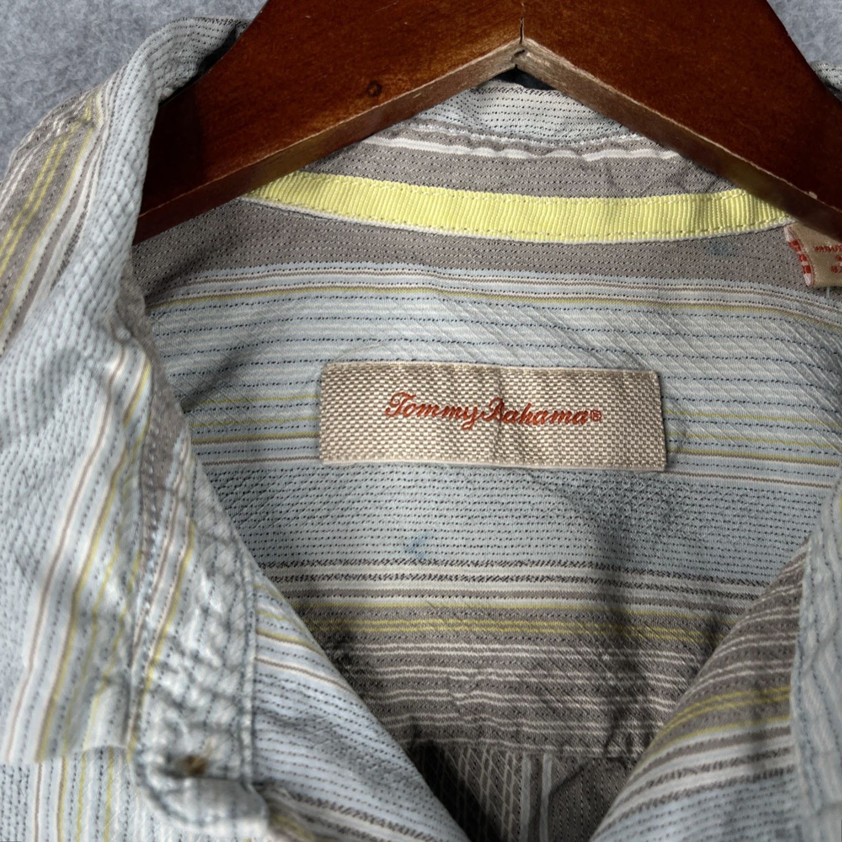 Tommy Bahama Tommy Bahama Silk Blend Shirt Large Colorful Striped Button Up Short Sleeve Mens Size US L / EU 52-54 / 3 - 4 Thumbnail