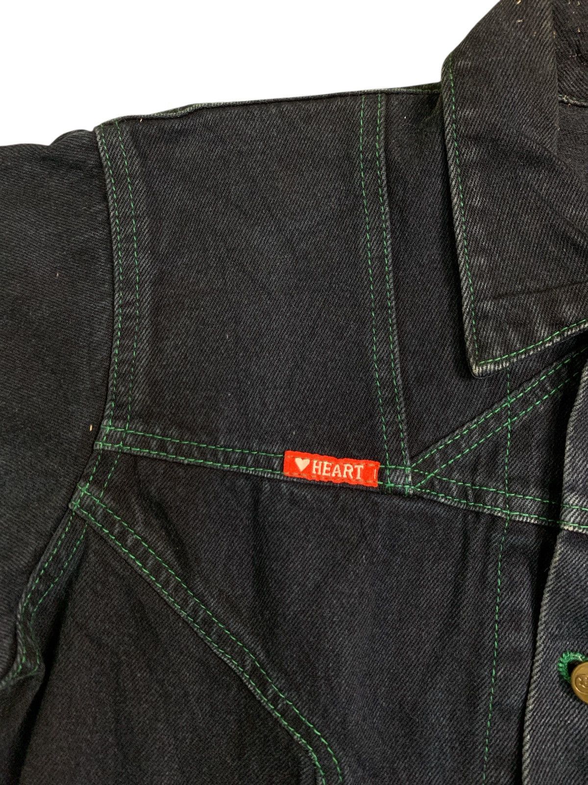 Japanese Brand Rare Design Heart Trucker Denim Jackets Size M / US 6-8 / IT 42-44 - 5 Thumbnail