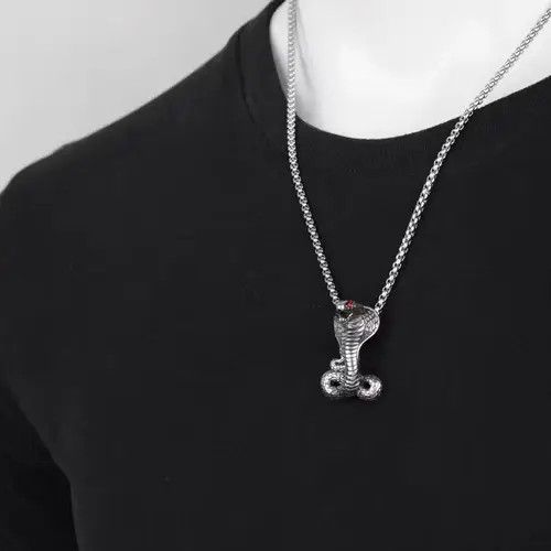 Jewelry Cobra Snake Pendant Necklace Size ONE SIZE - 3 Thumbnail