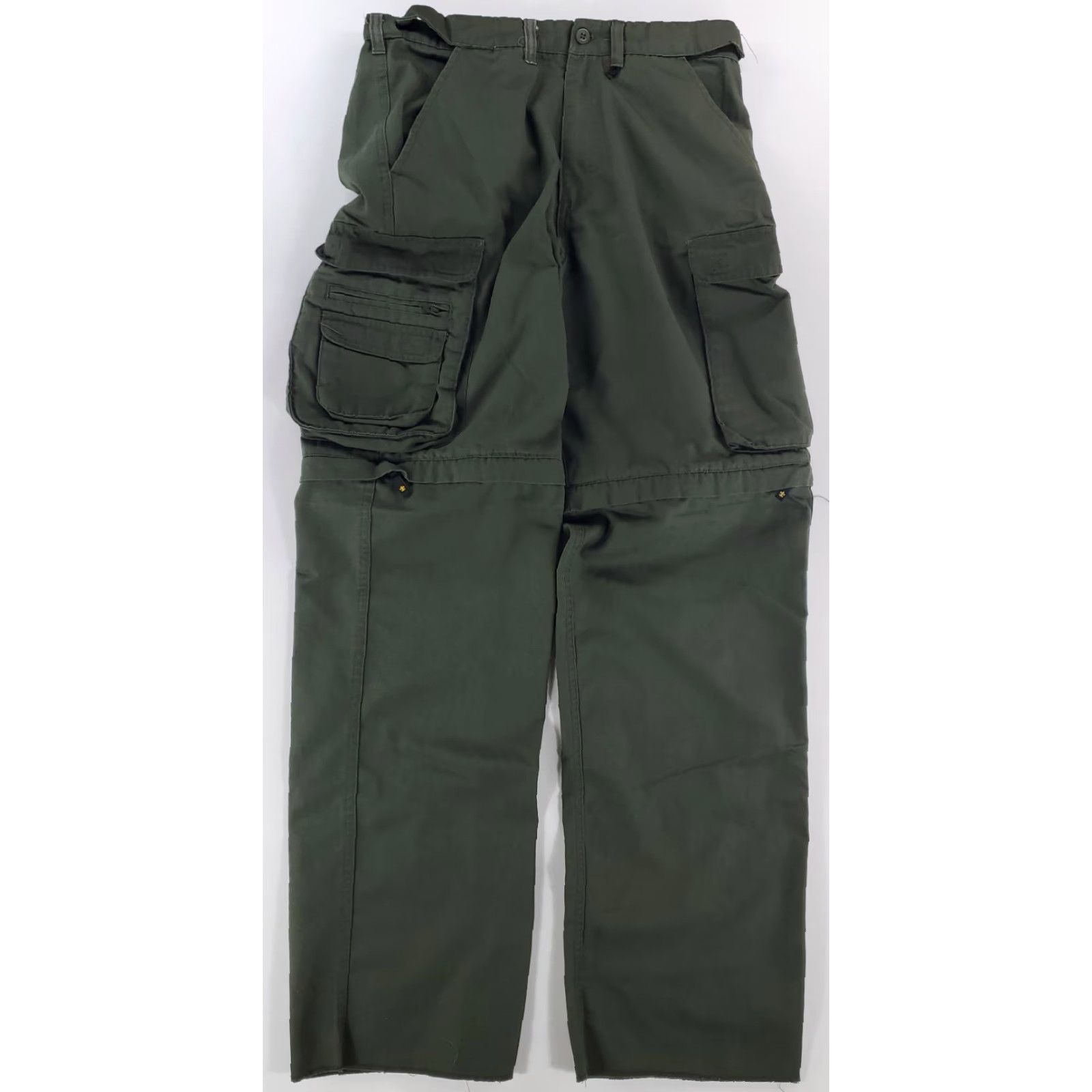 Vintage Boy Scouts of America Convertible Cargo Pants Shorts Mens 33 Regular 34 Inseam Green 33 x 34 Actual Mens Size US 33 - 2 Thumbnail
