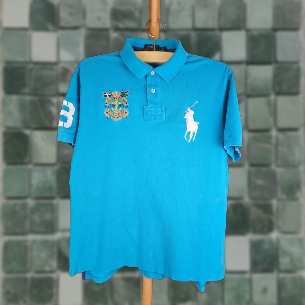 Polo Ralph Lauren VINTAGE Polo Ralph Lauren SKY BLUE BIG PONY POLO SHIRT XLARGE Shirt Men XL Big Pony Polo Shirt Sky Blue Polo Ralph Lauren Mens XL Size US XL / EU 56 / 4 - 1 Thumbnail