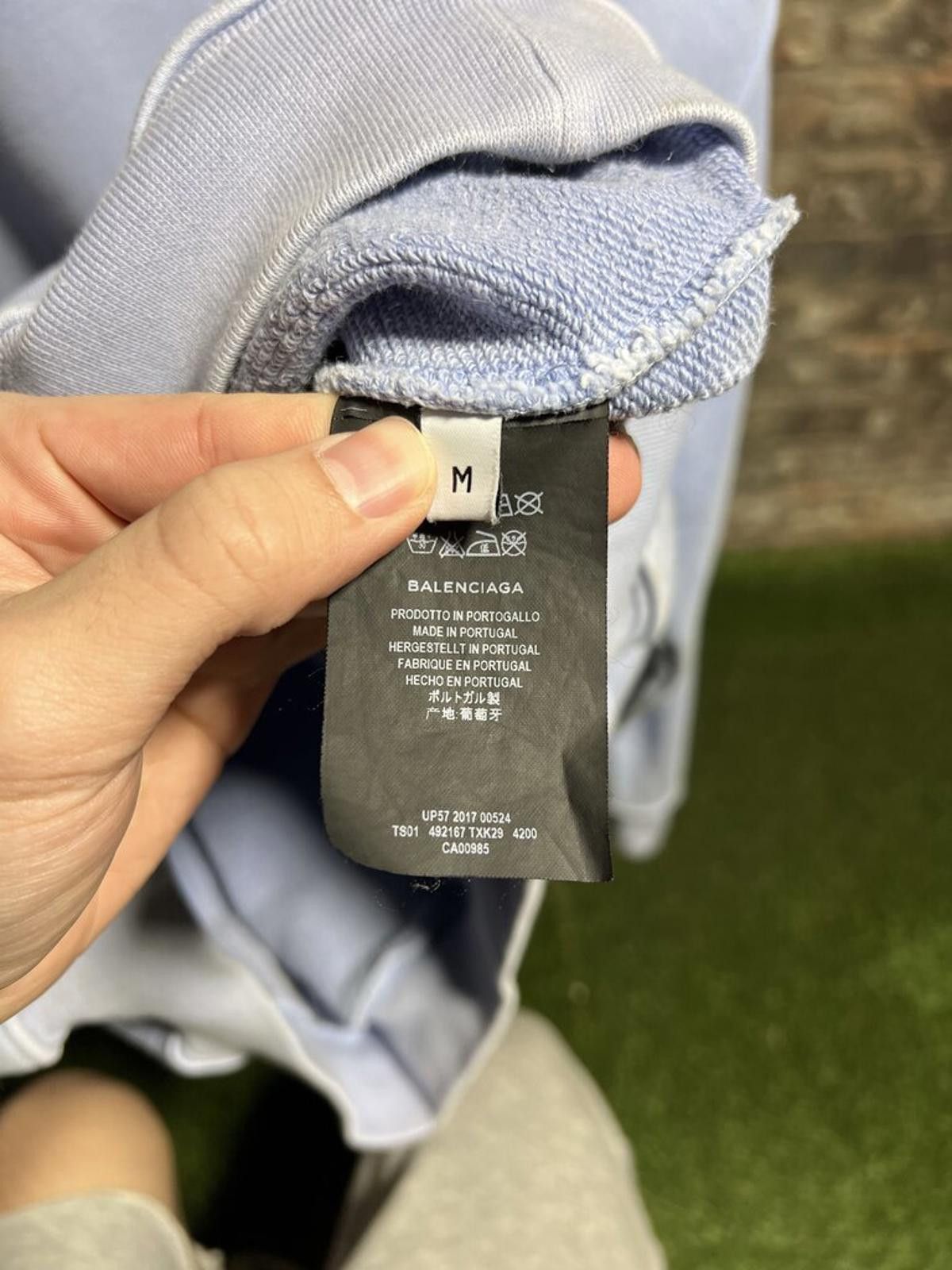 Balenciaga Balenciaga Phone Pocket Hoodie Baby Blue Sz. 4 Size US XL / EU 56 / 4 - 4 Thumbnail