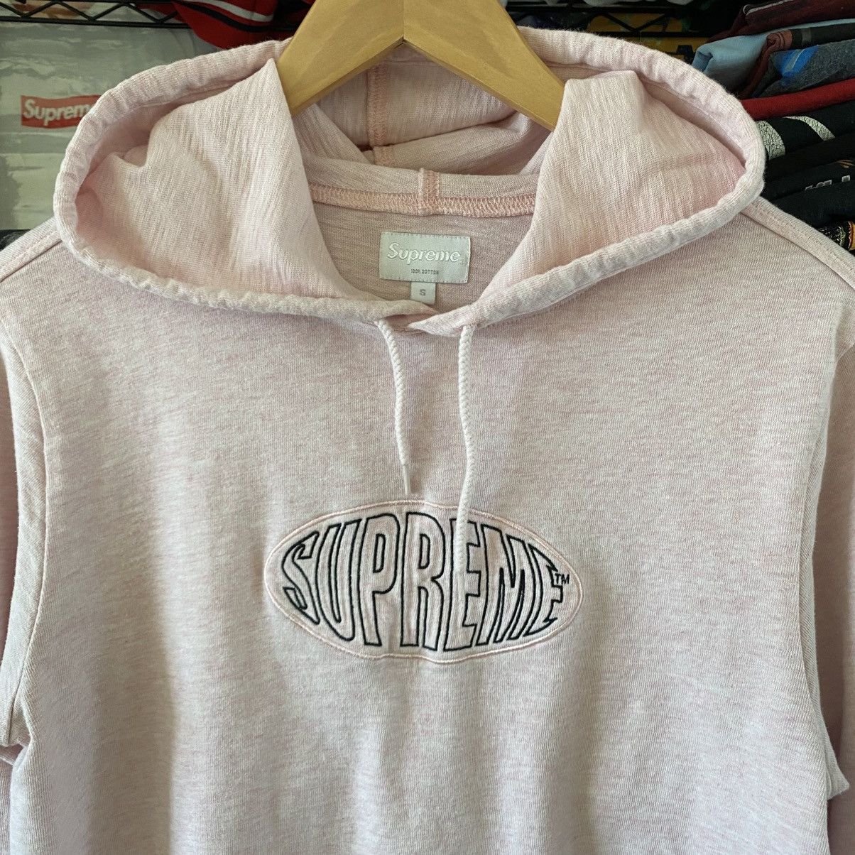 Supreme Supreme Warp Logo Shirt Pullover Hoodie Pink 2018 Size US S / EU 44-46 / 1 - 2 Thumbnail