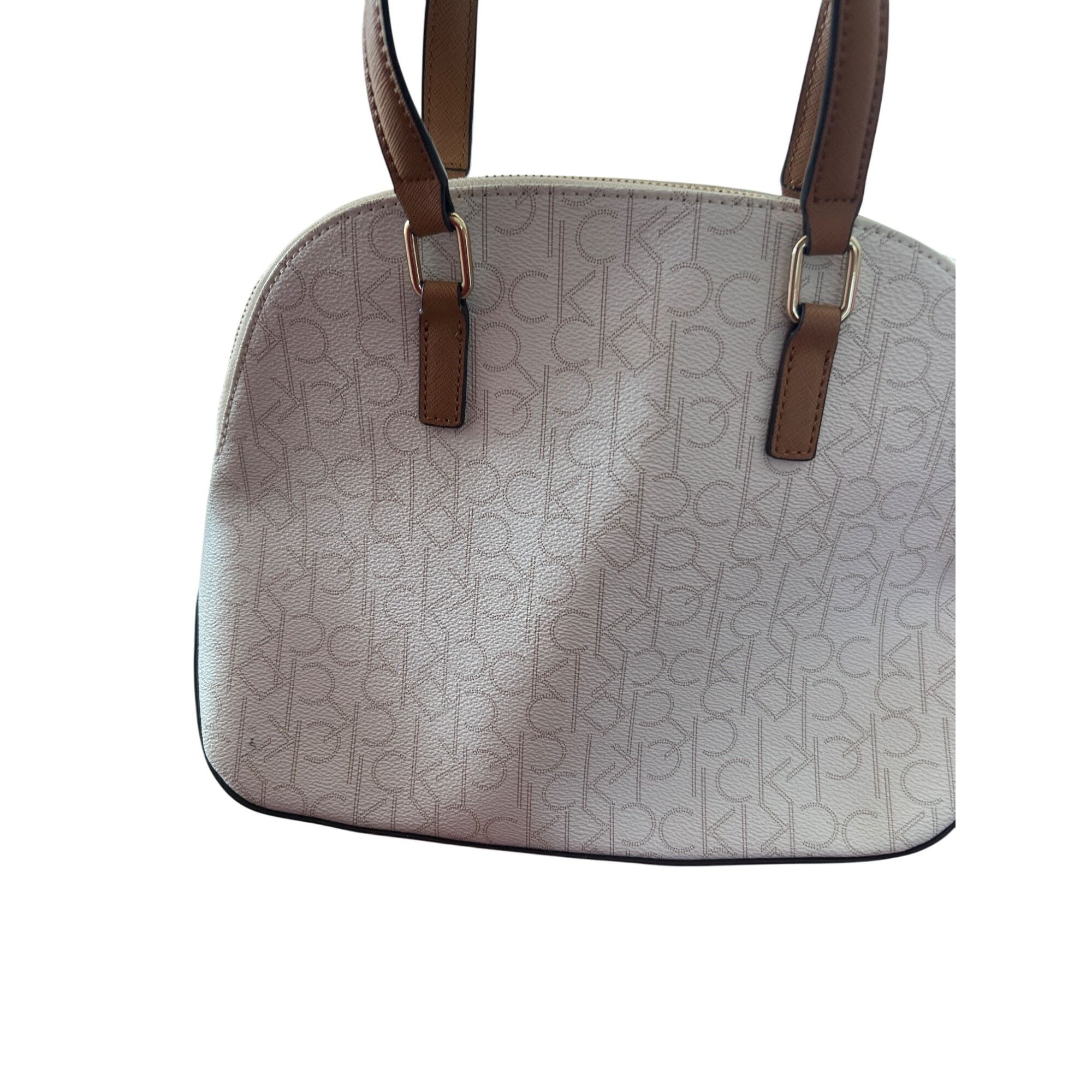 Calvin Klein Calvin Klein Signature Logo Round Satchel Handbag Purse Bag Size ONE SIZE - 5 Thumbnail