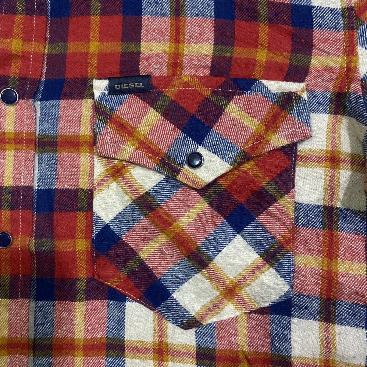Diesel Diesel Red Camicia Western Flannel Snap Button Denim Collar Size US S / EU 44-46 / 1 - 9 Thumbnail