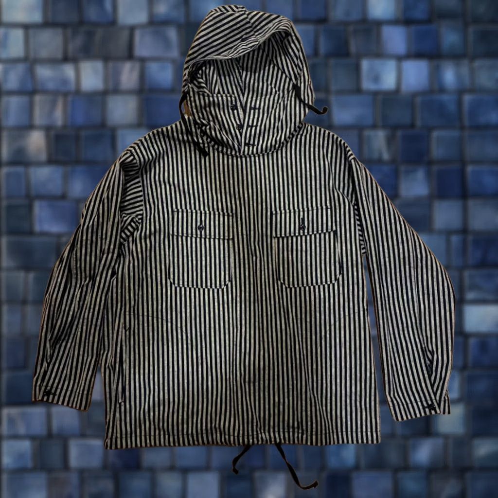 Engineered Garments Engineered Garments Cagoule Shirt Men Color Gray x Navy Stripe Size S Used Jacket Size US S / EU 44-46 / 1 - 1 Thumbnail