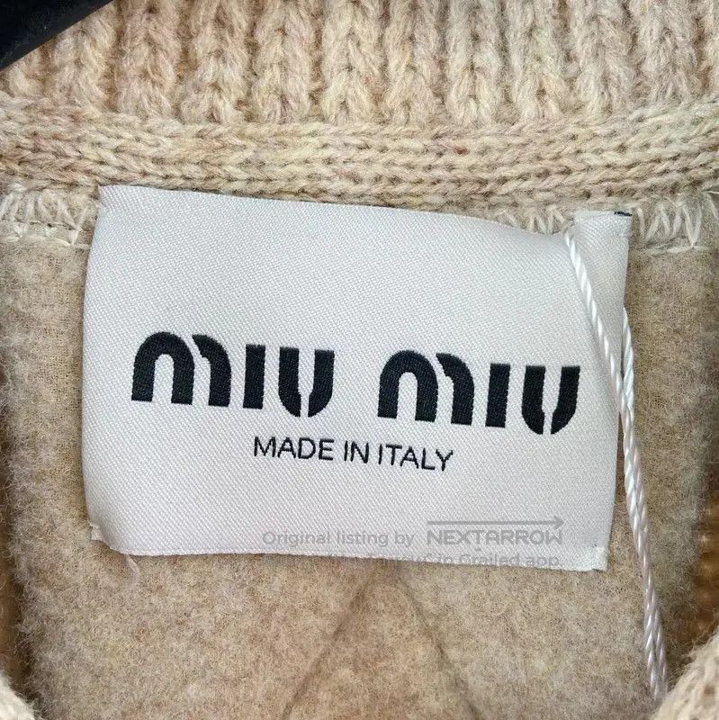 Miu Miu Miu Miu Beige Wool Ladies Jacket . Size M / US 6-8 / IT 42-44 - 6 Thumbnail
